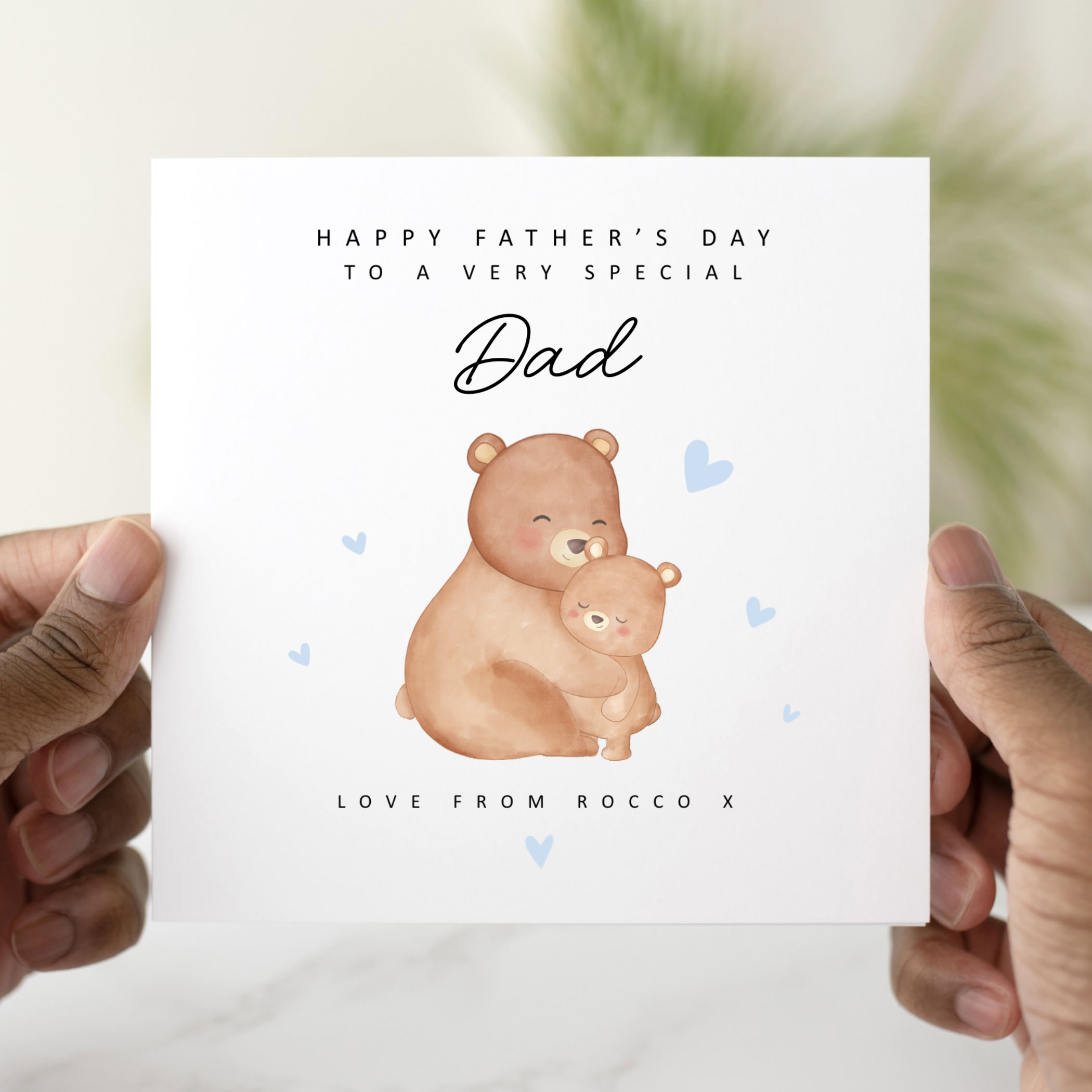 Personalised Bear Dad Father's Day Card