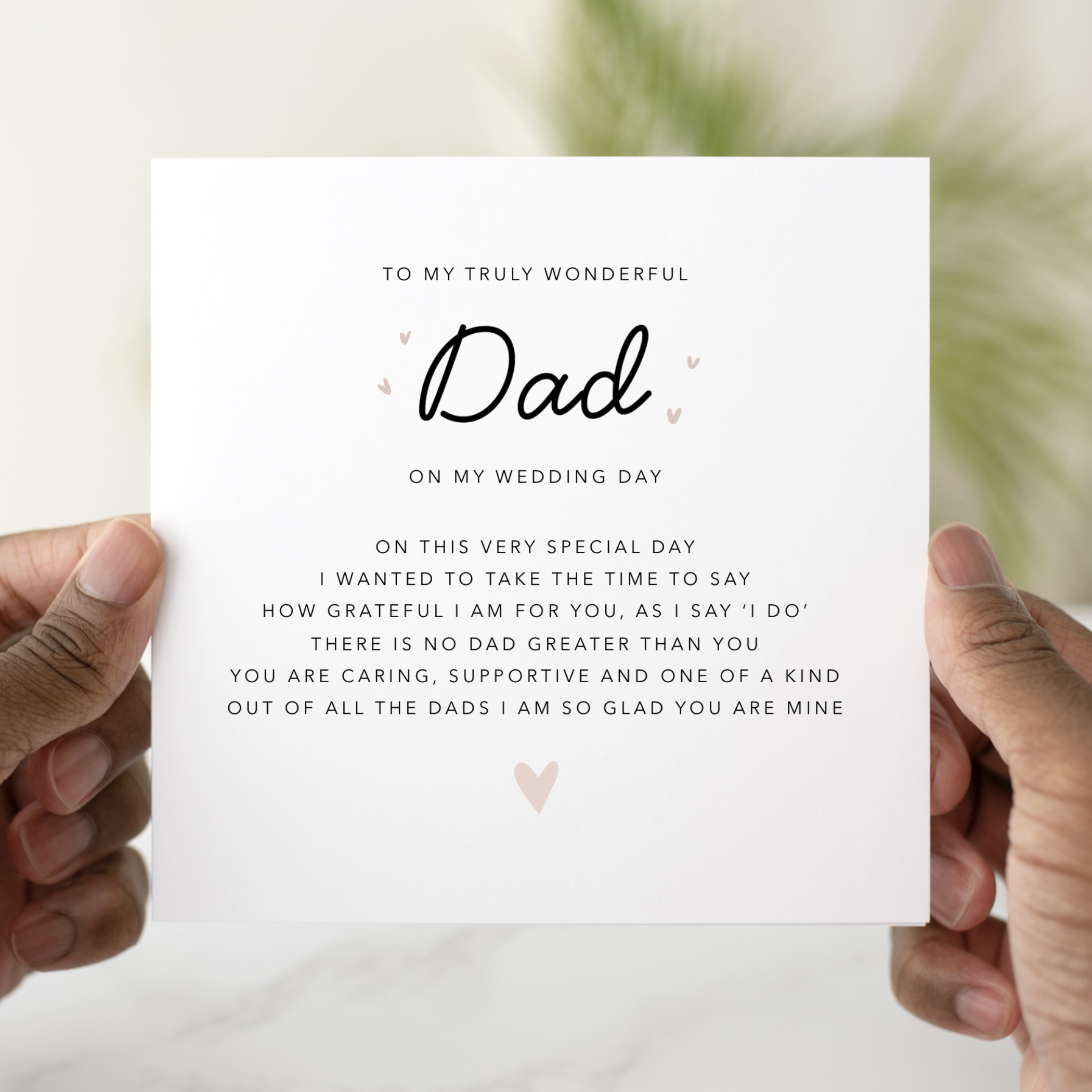 Dad Wedding Day Card - Very Special Day