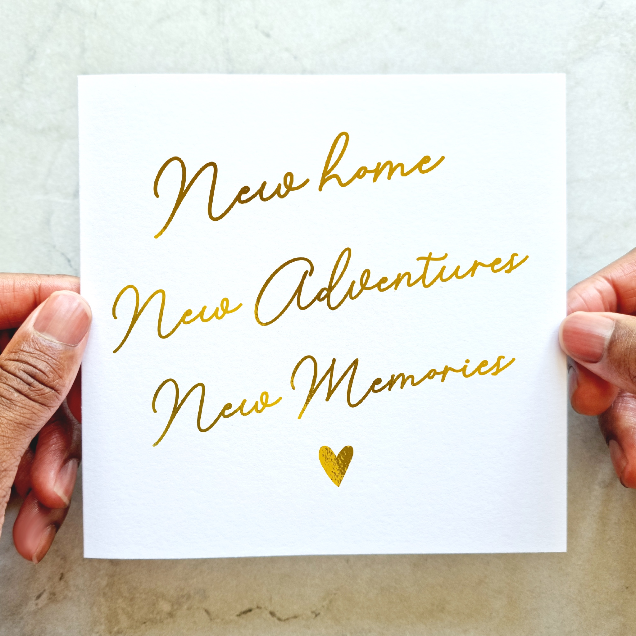 New Home Card - Memories - Gold Foil