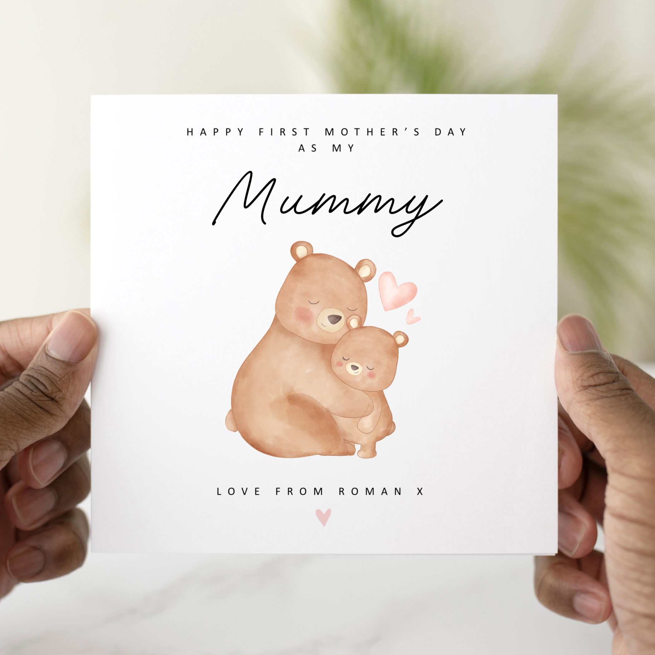 Personalised Bear 1st Mummy Mother's Day Card