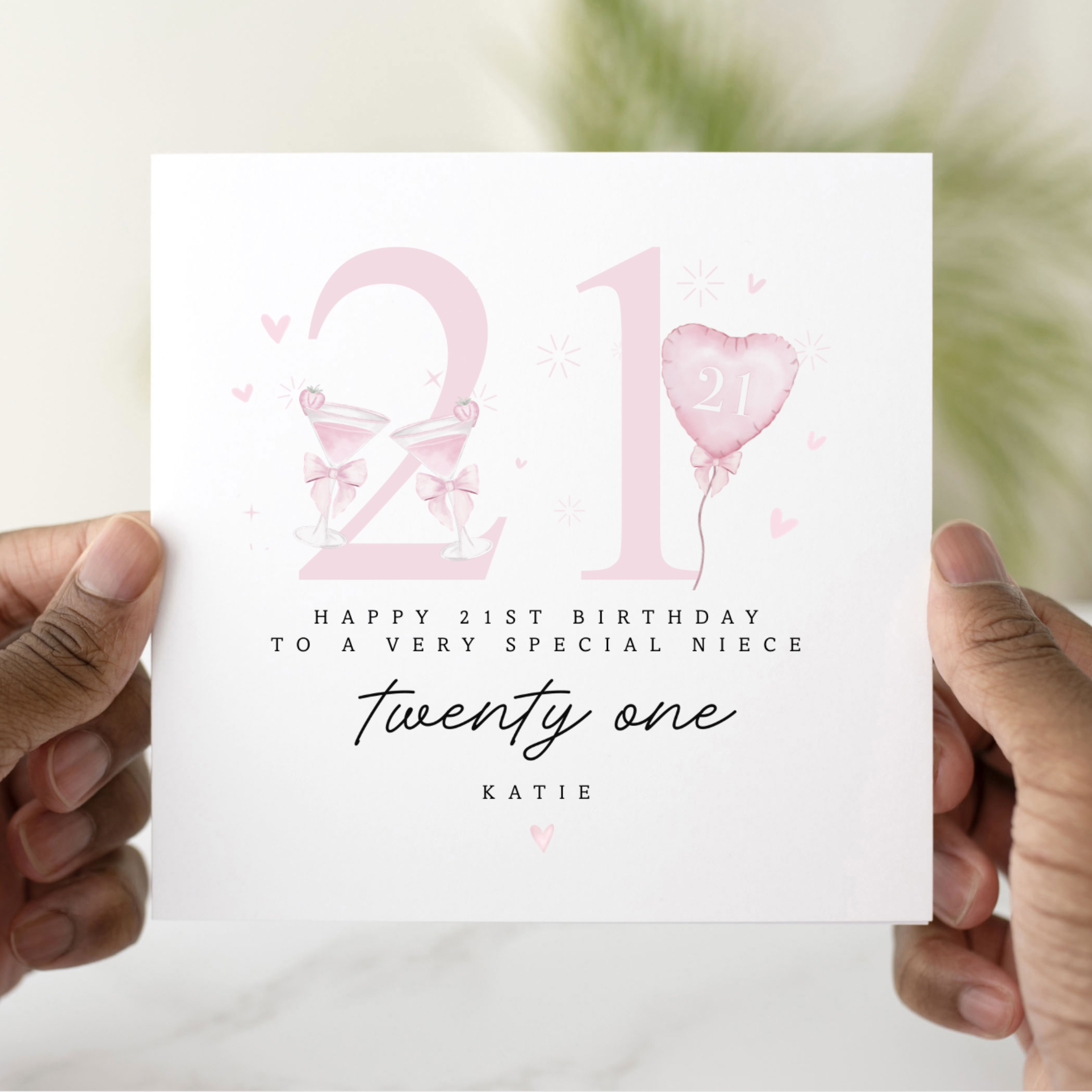 Personalised Niece 21st Birthday Card