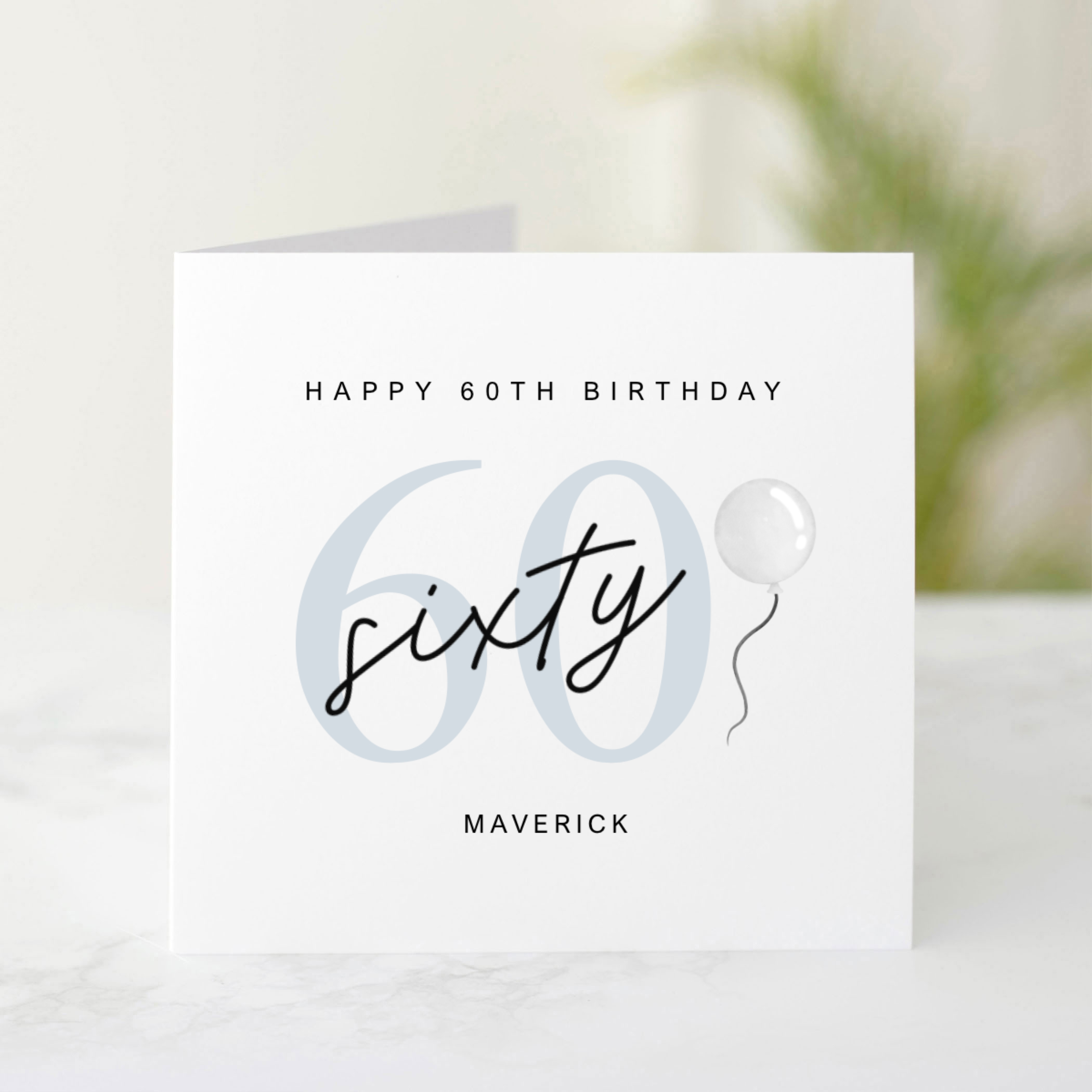 Personalised 60th Birthday Card