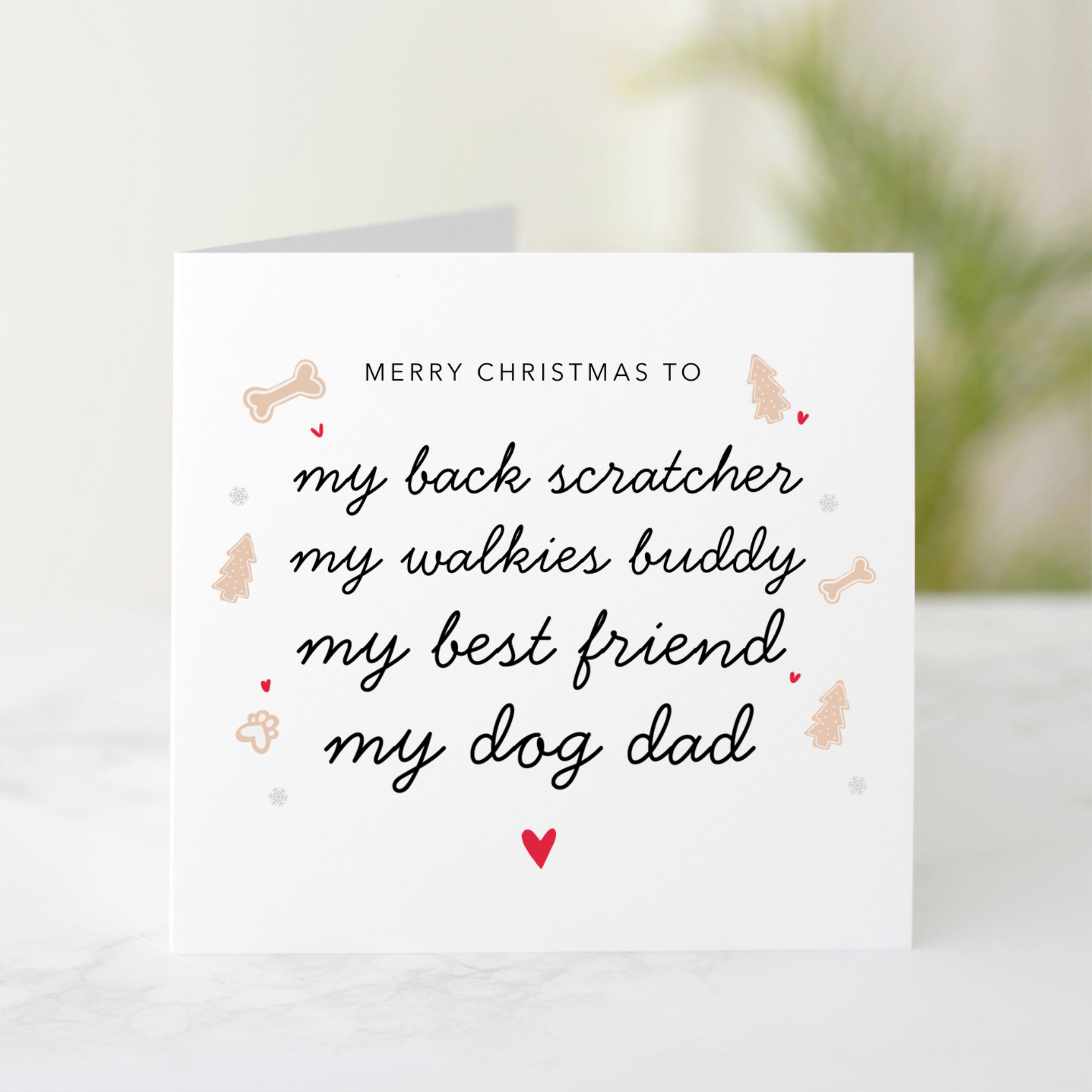 Poem Dog Dad Christmas Card