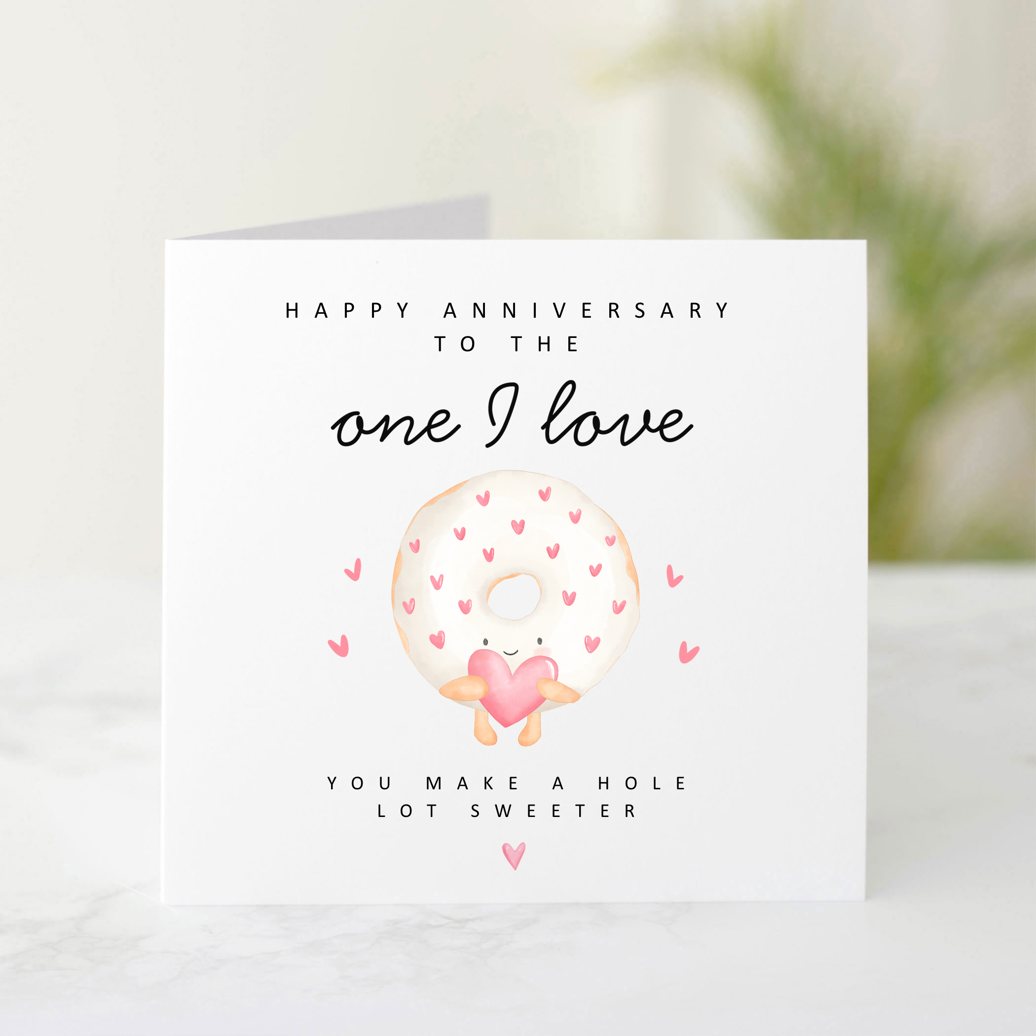 Donut One I Love Anniversary Card