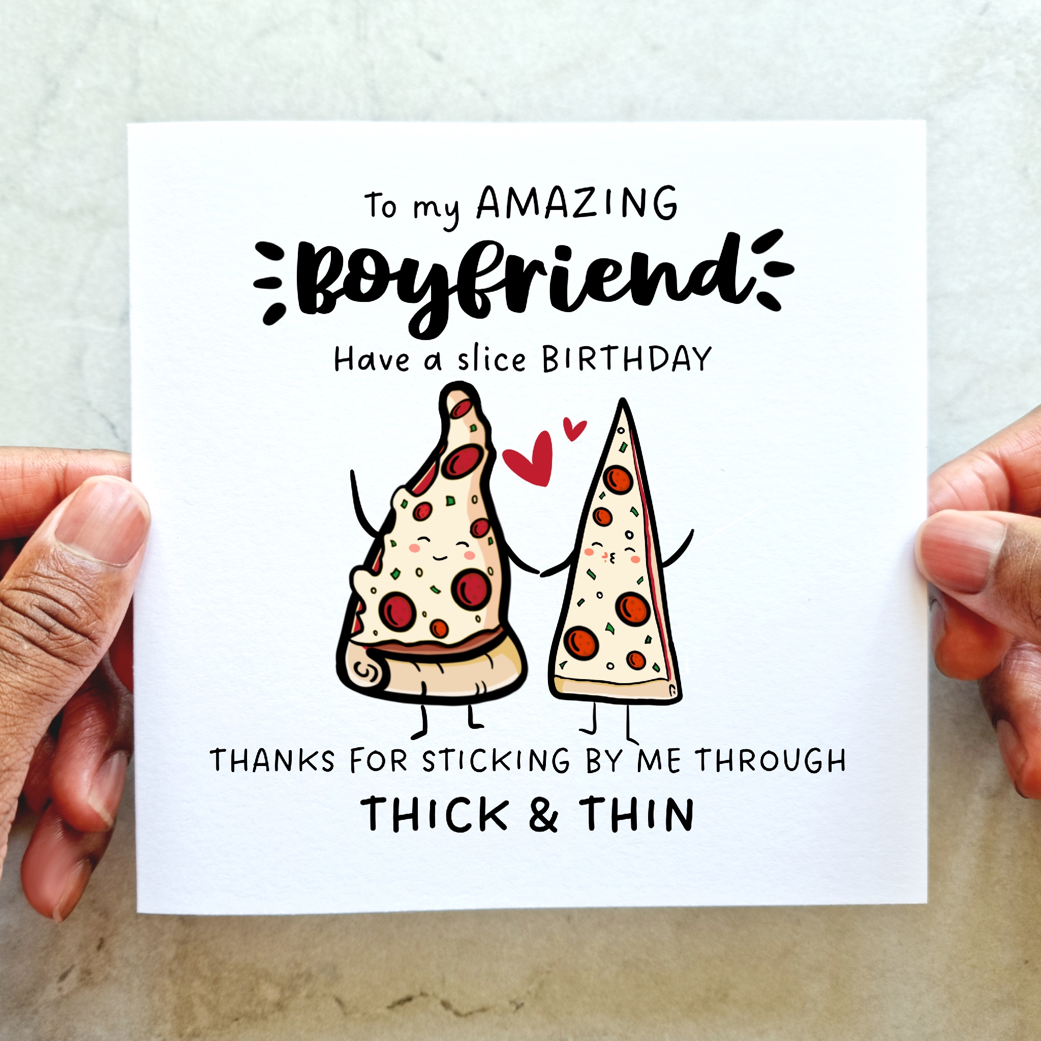 Boyfriend Birthday Card - Pizza