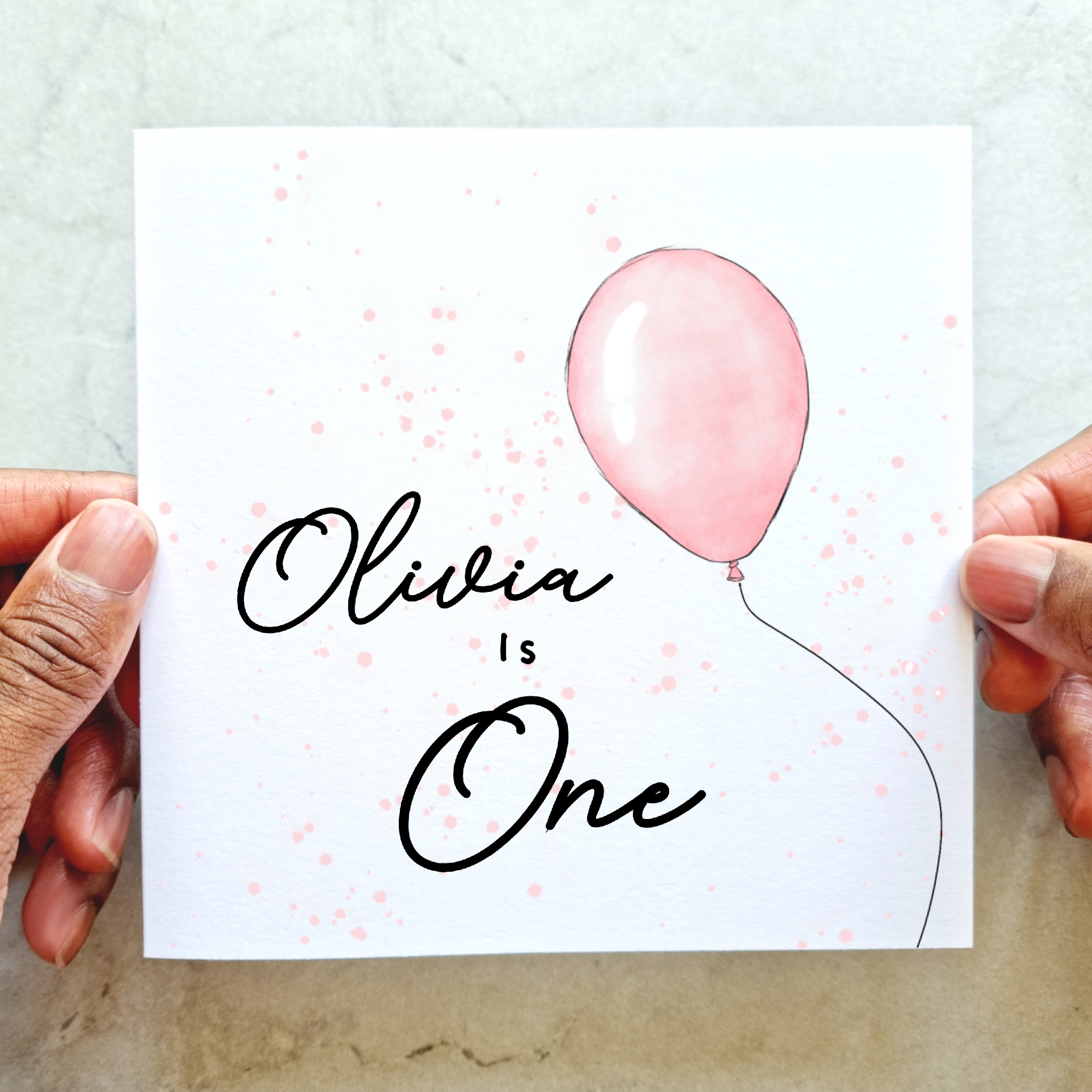 Personalised 1st Birthday Card - Balloon