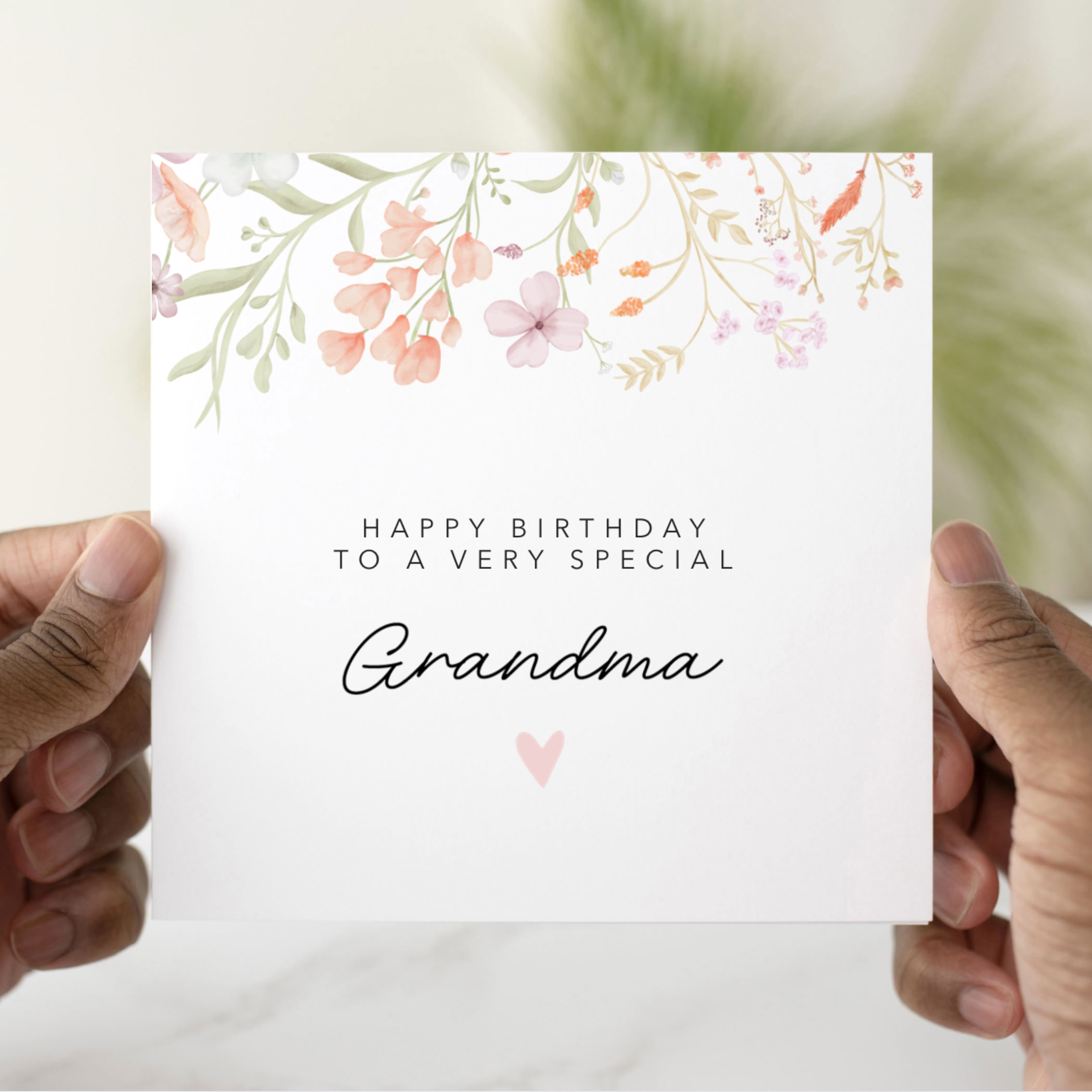 Floral Grandma Birthday Card