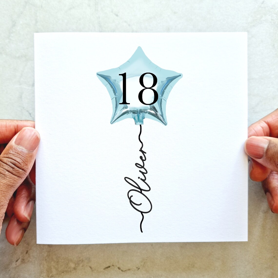 Personalised 18th Birthday Card - Balloon
