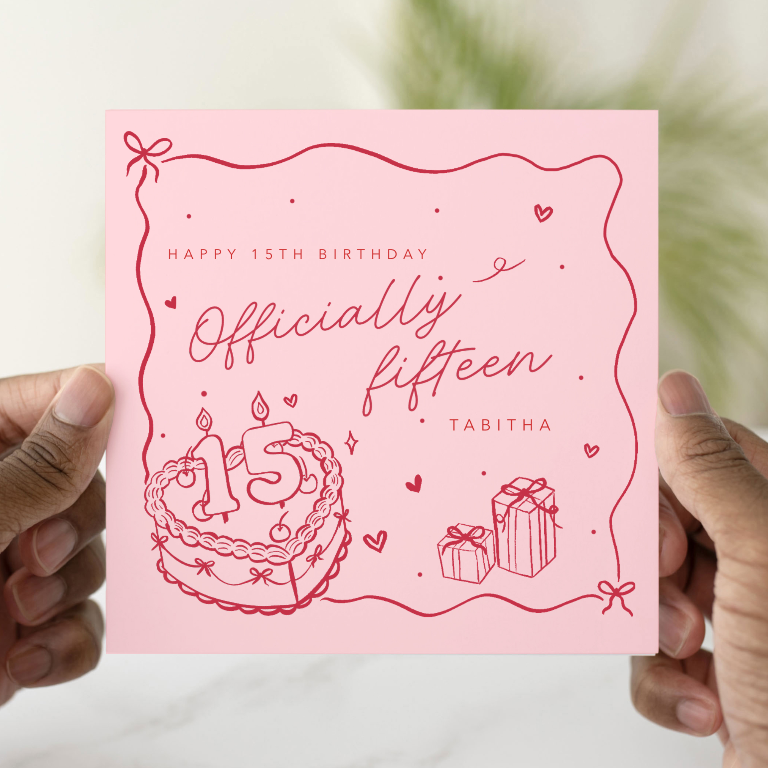 Personalised 15th Birthday Card - Officially Fifteen
