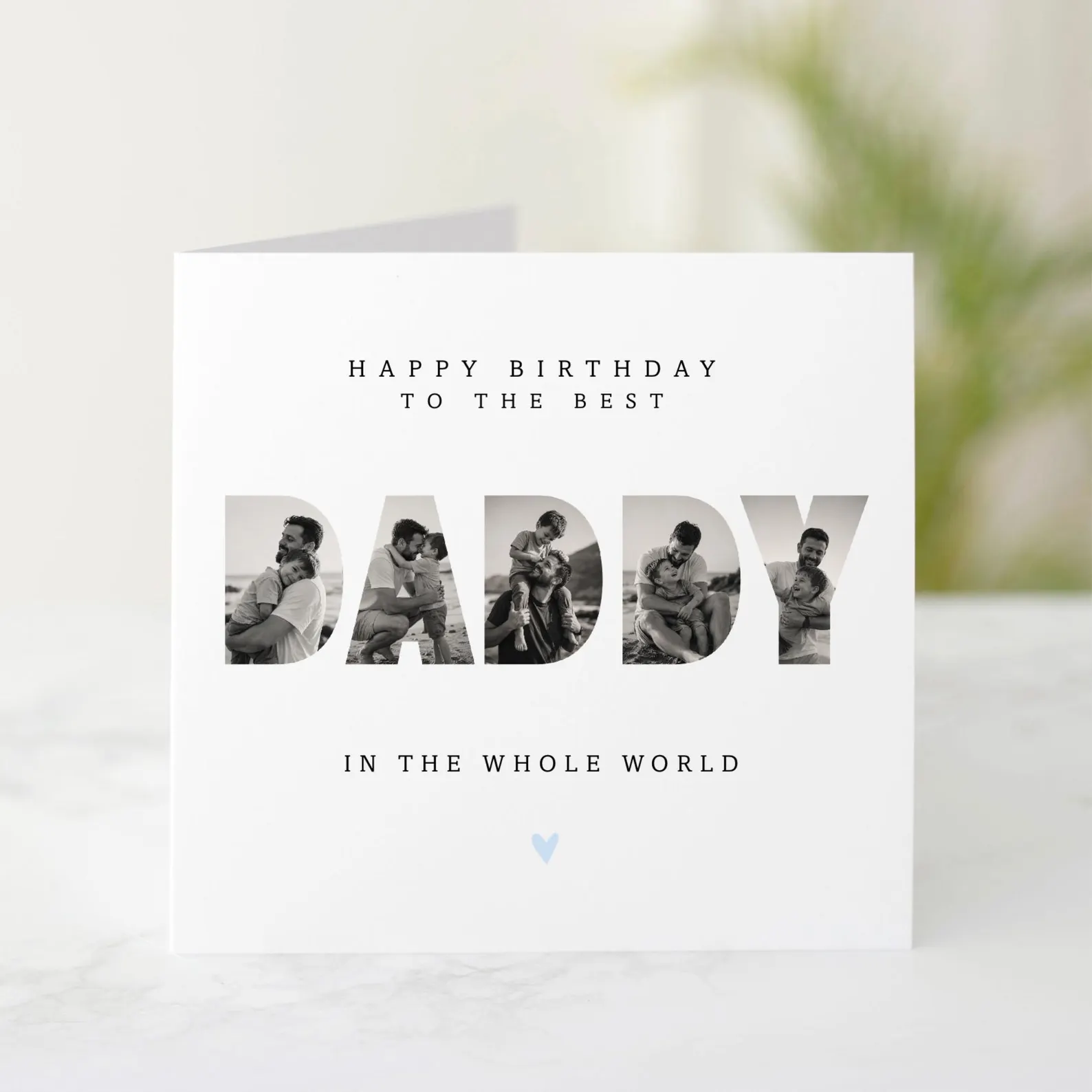 Personalised Daddy Birthday Card - Add Your Own Photos