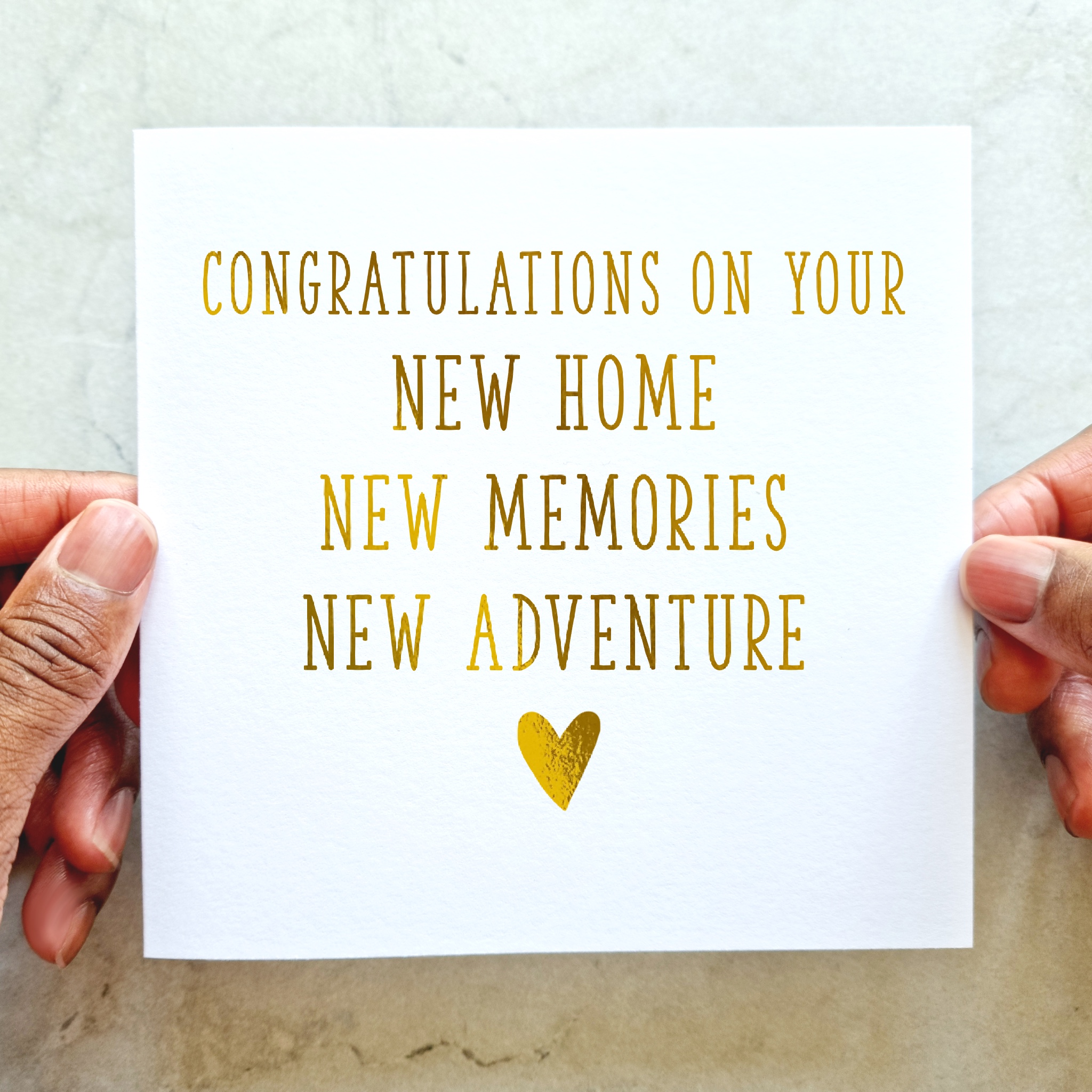 New Home Card - Adventure - Gold Foil