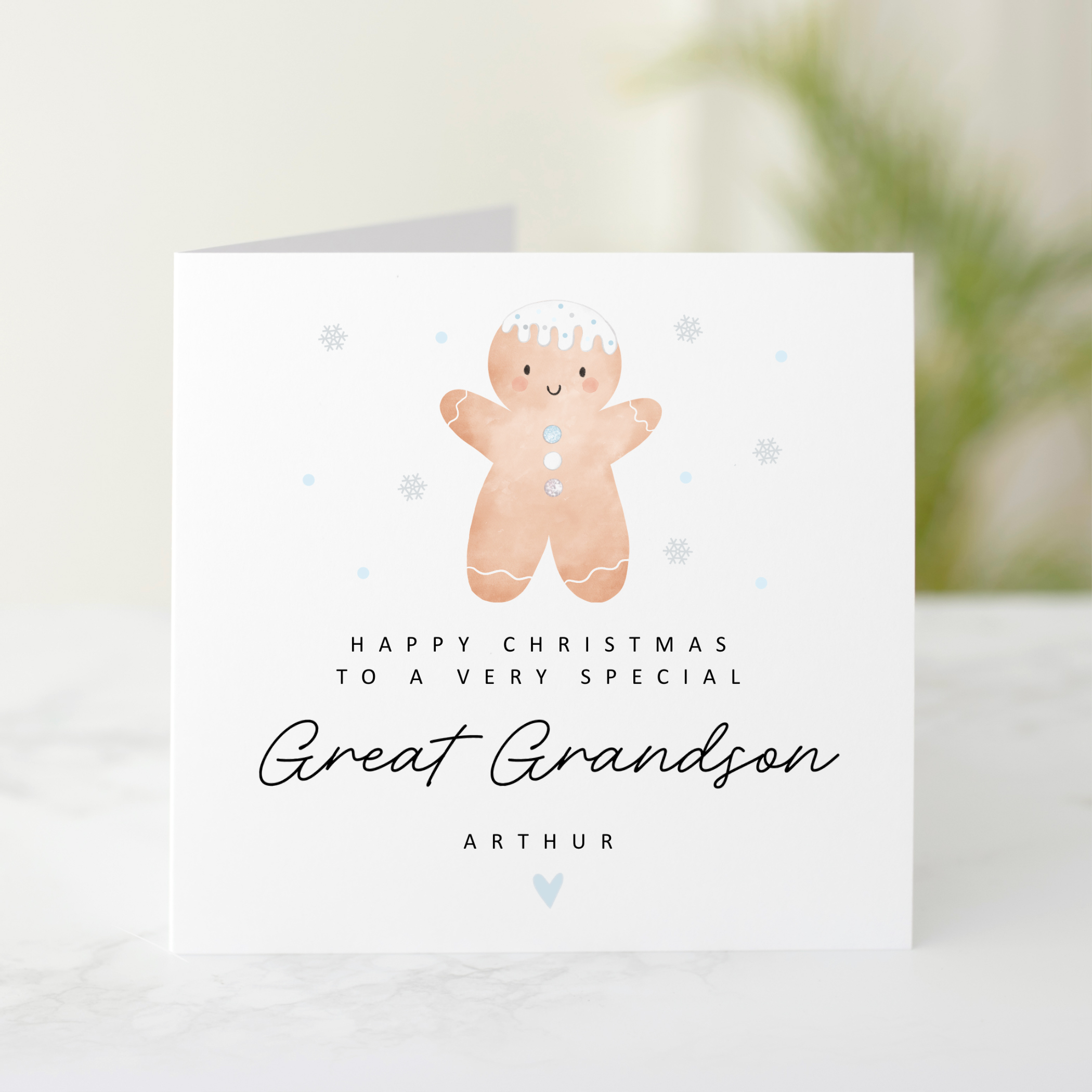 Personalised Great Grandson Christmas Card