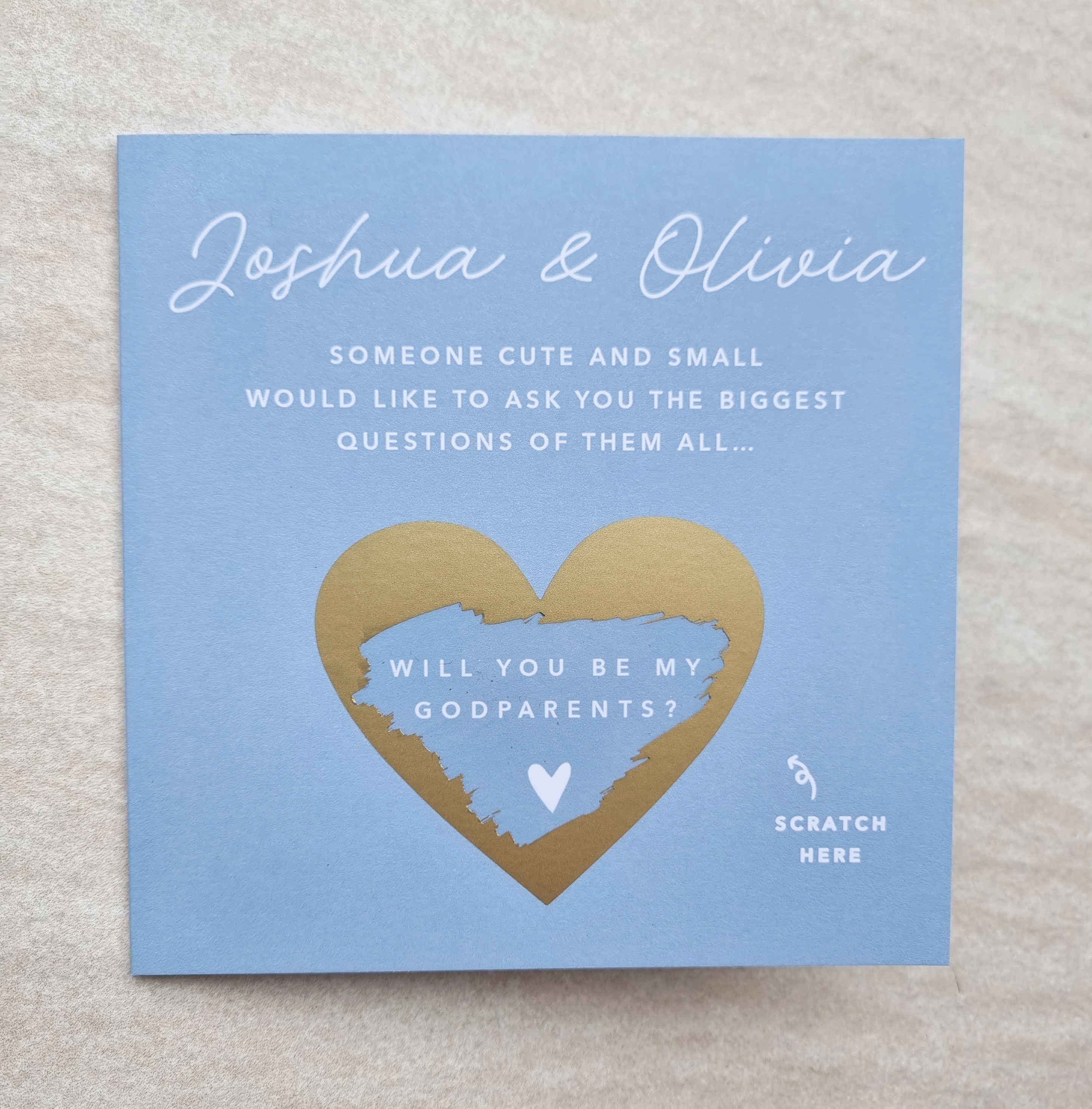 Will You Be My Godparents Card - Scratch & Reveal
