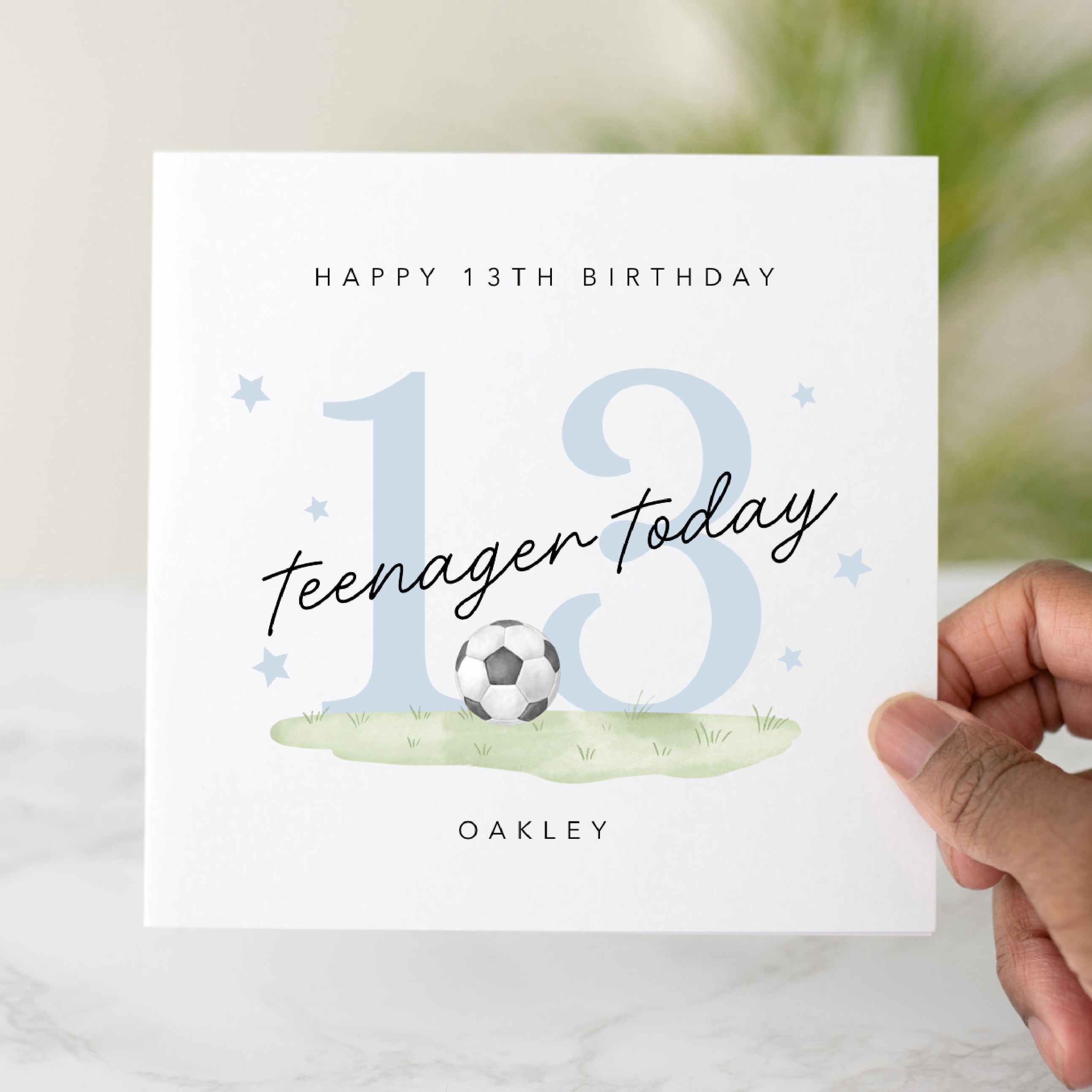 Personalised Football 13th Birthday Card