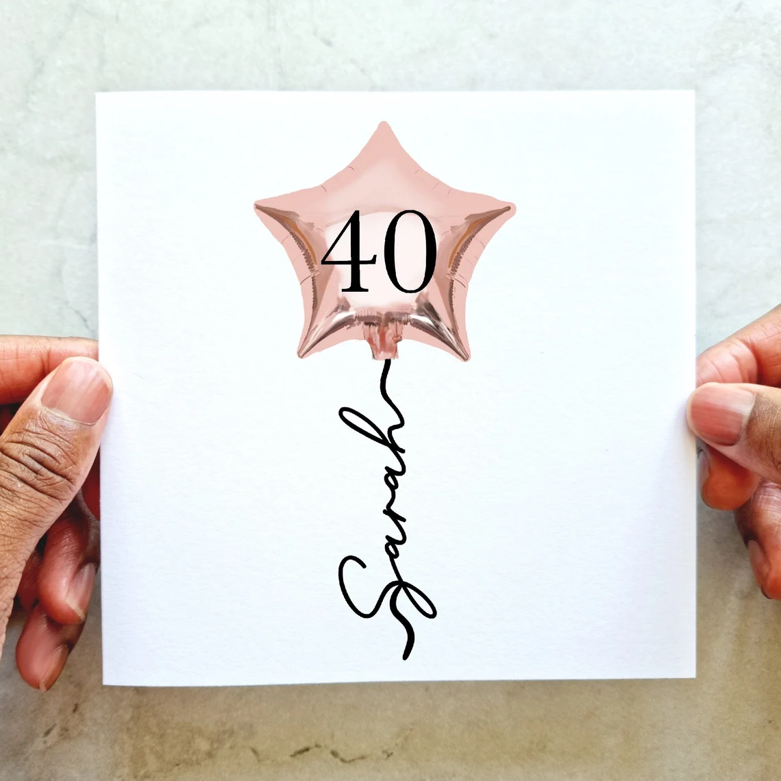 Personalised 40th Birthday Card - Balloon