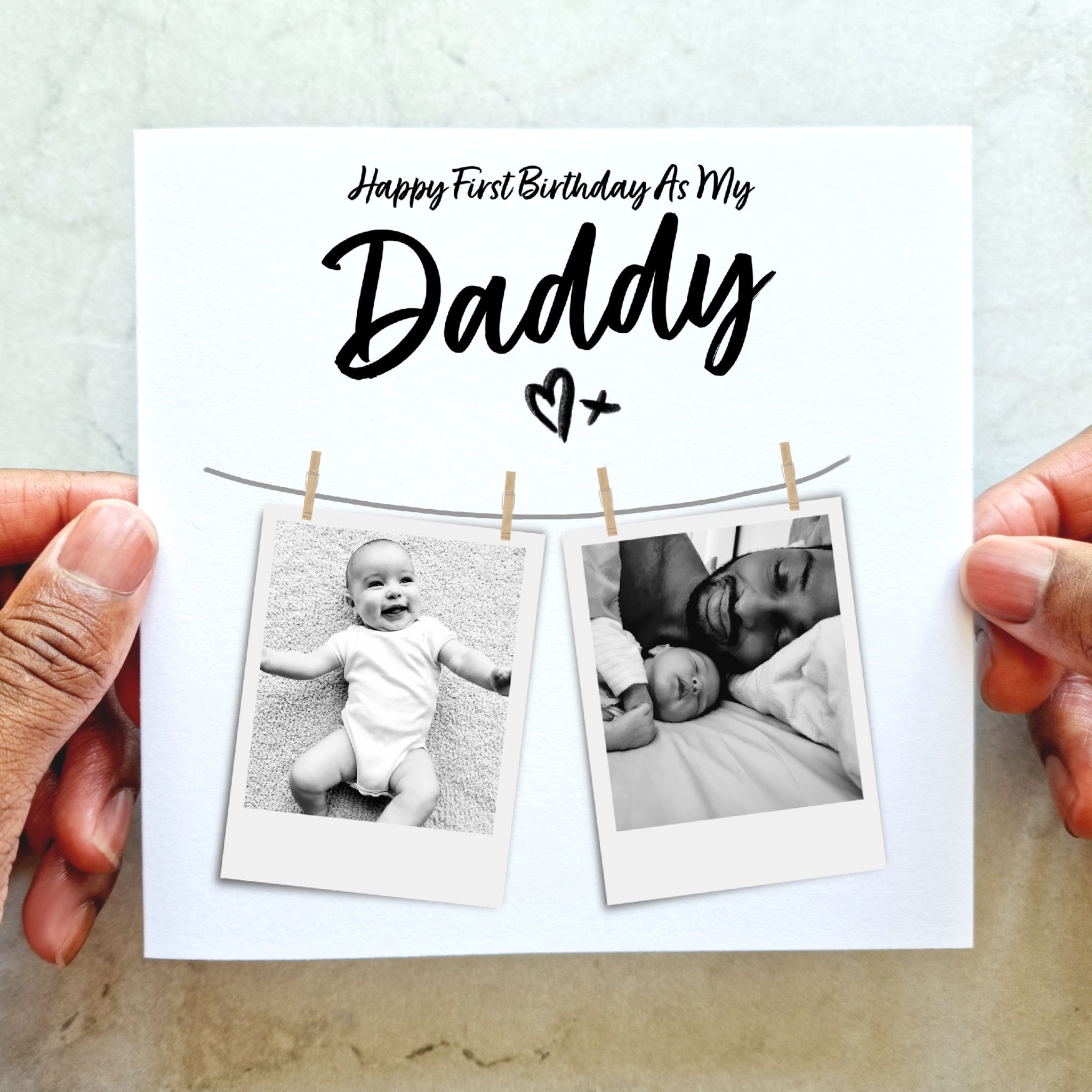 Personalised 1st Daddy Birthday Card - Photo Card