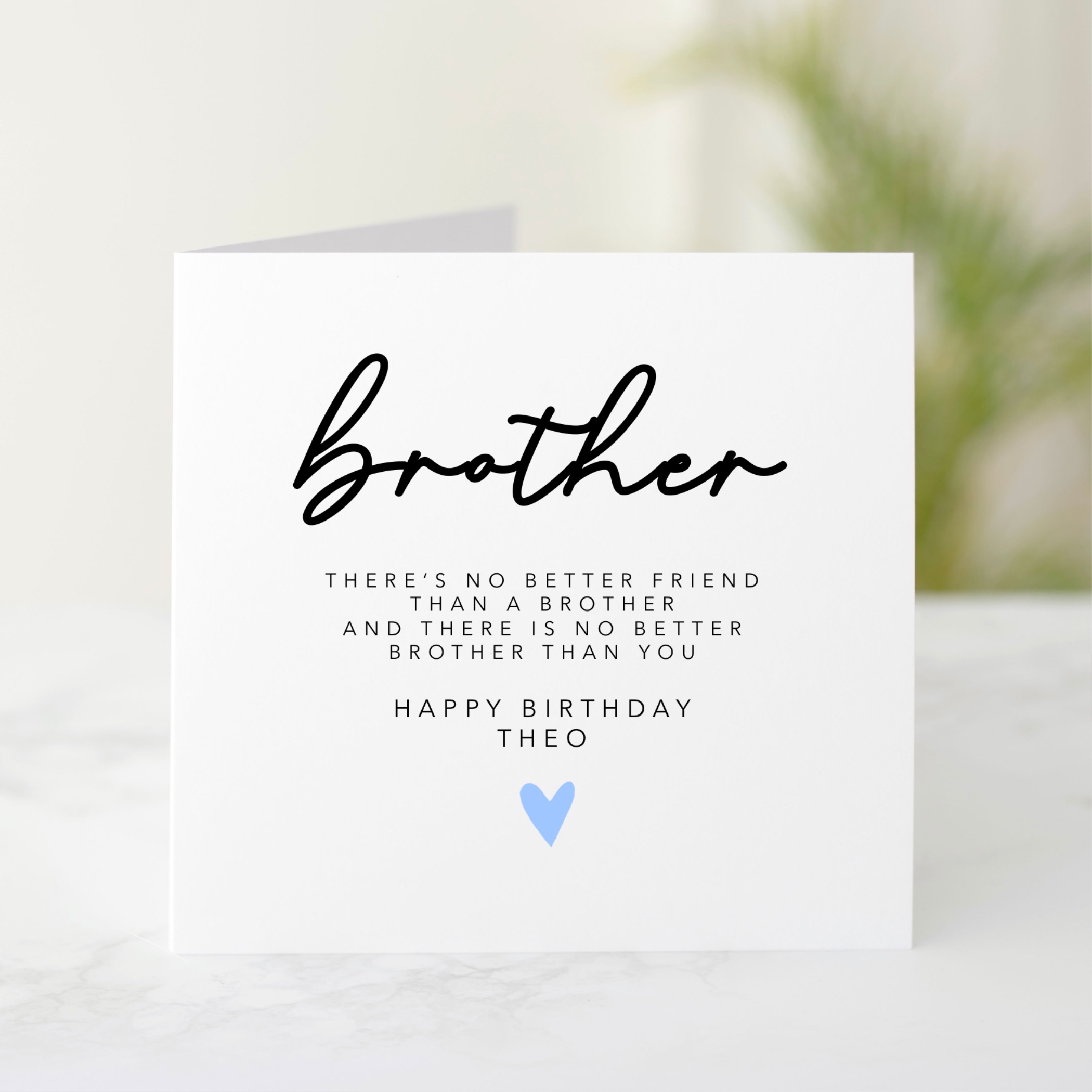 Personalised Poem Brother Birthday Card