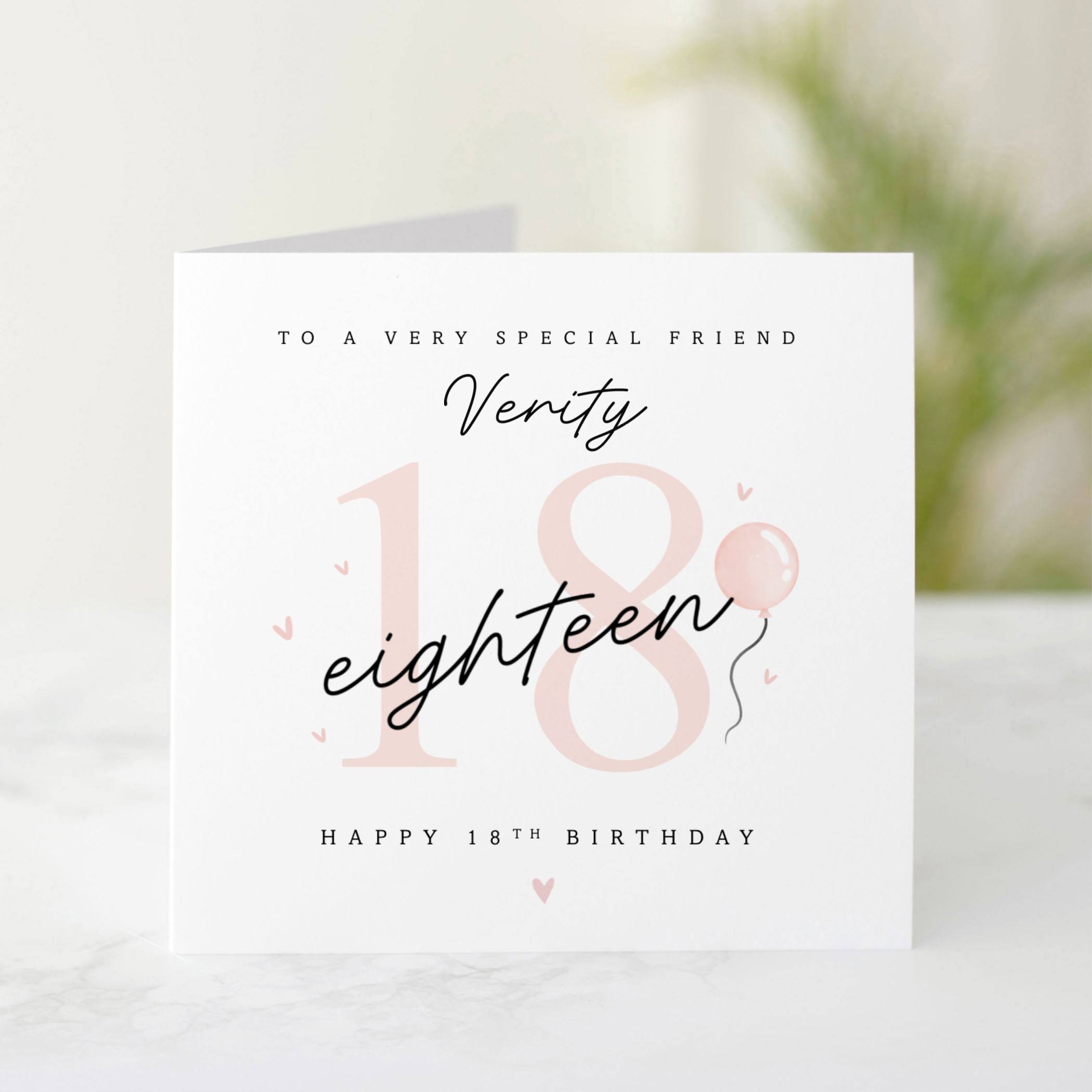Personalised 18th Friend Birthday Card