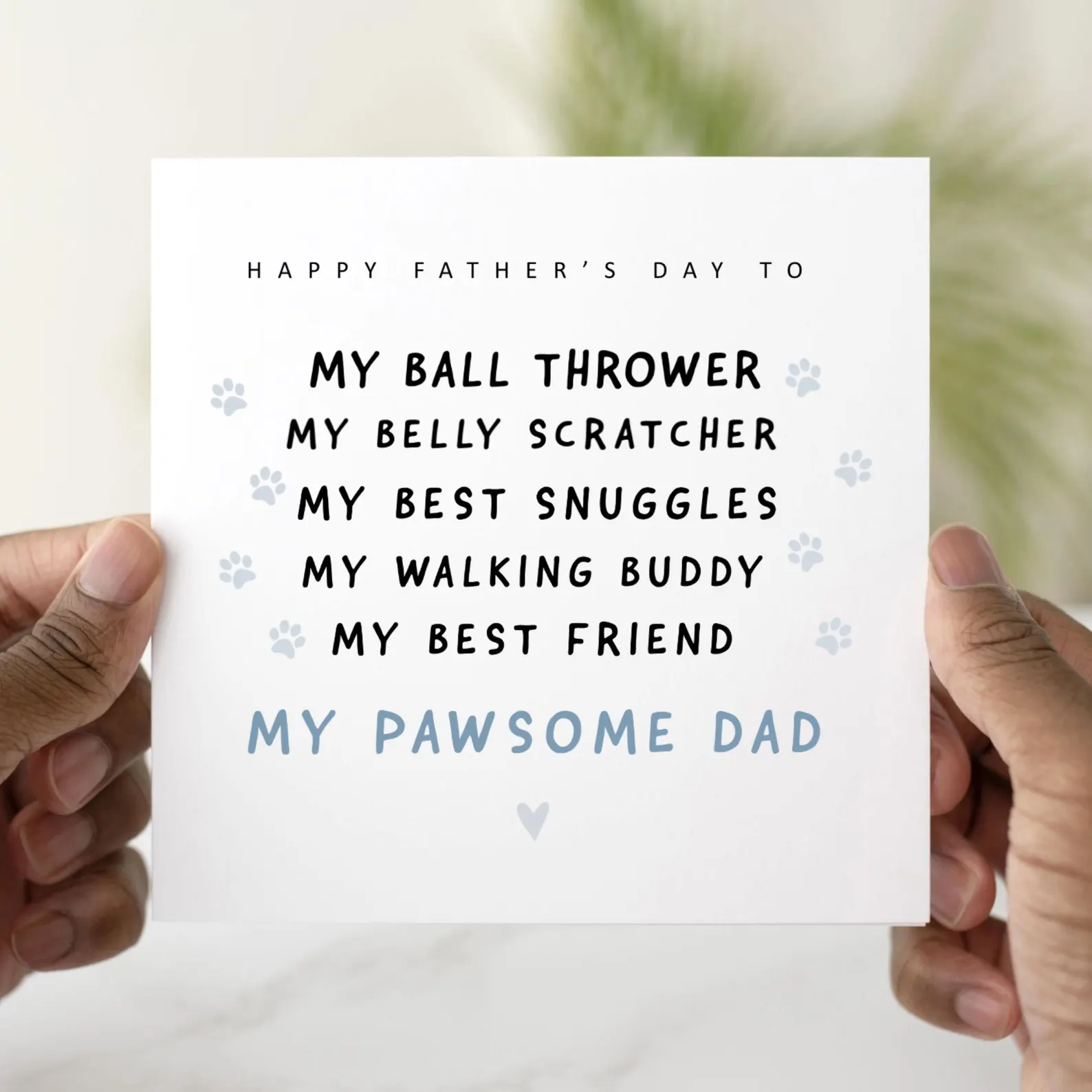 Pawsome Dog Dad Ever Father's Day Card