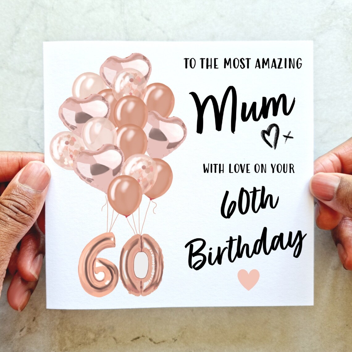 Mum 60th Birthday Card - Balloons