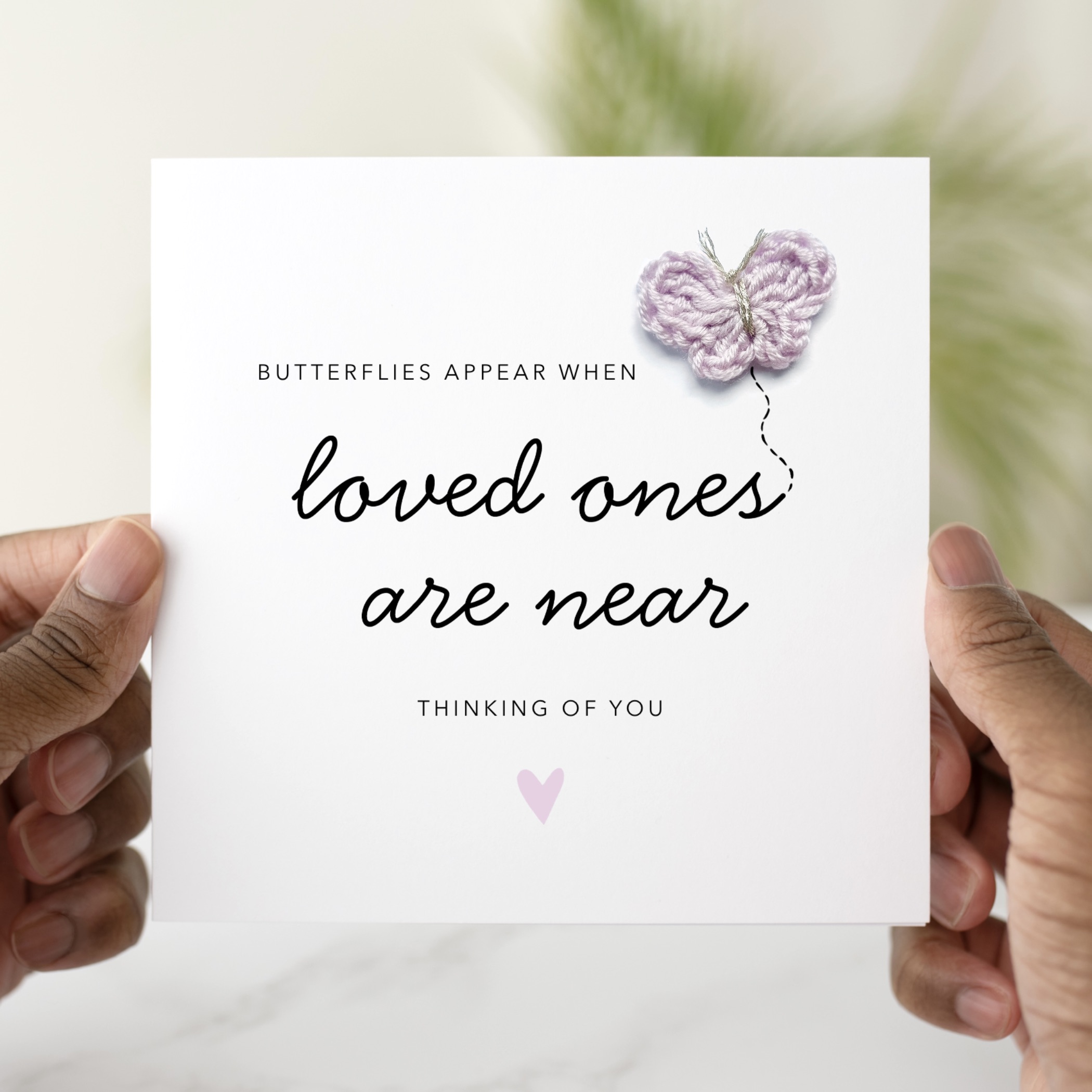 Sympathy Card - Appear - Crochet Butterfly
