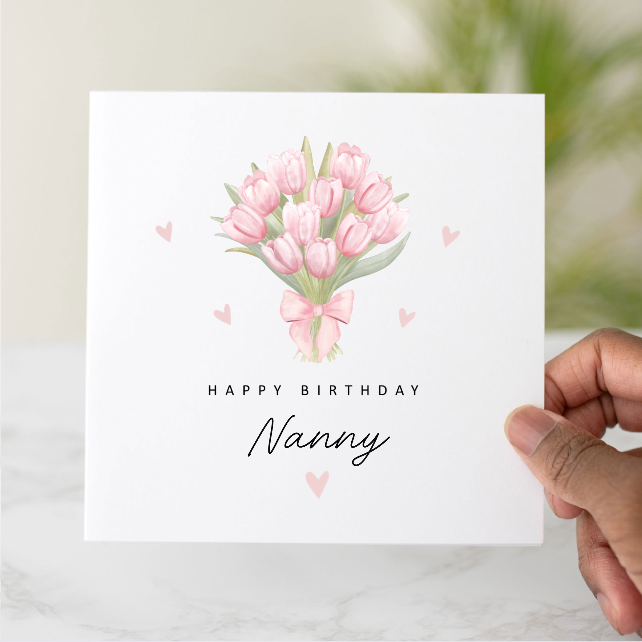 Flower Bouquet Nanny Birthday Card