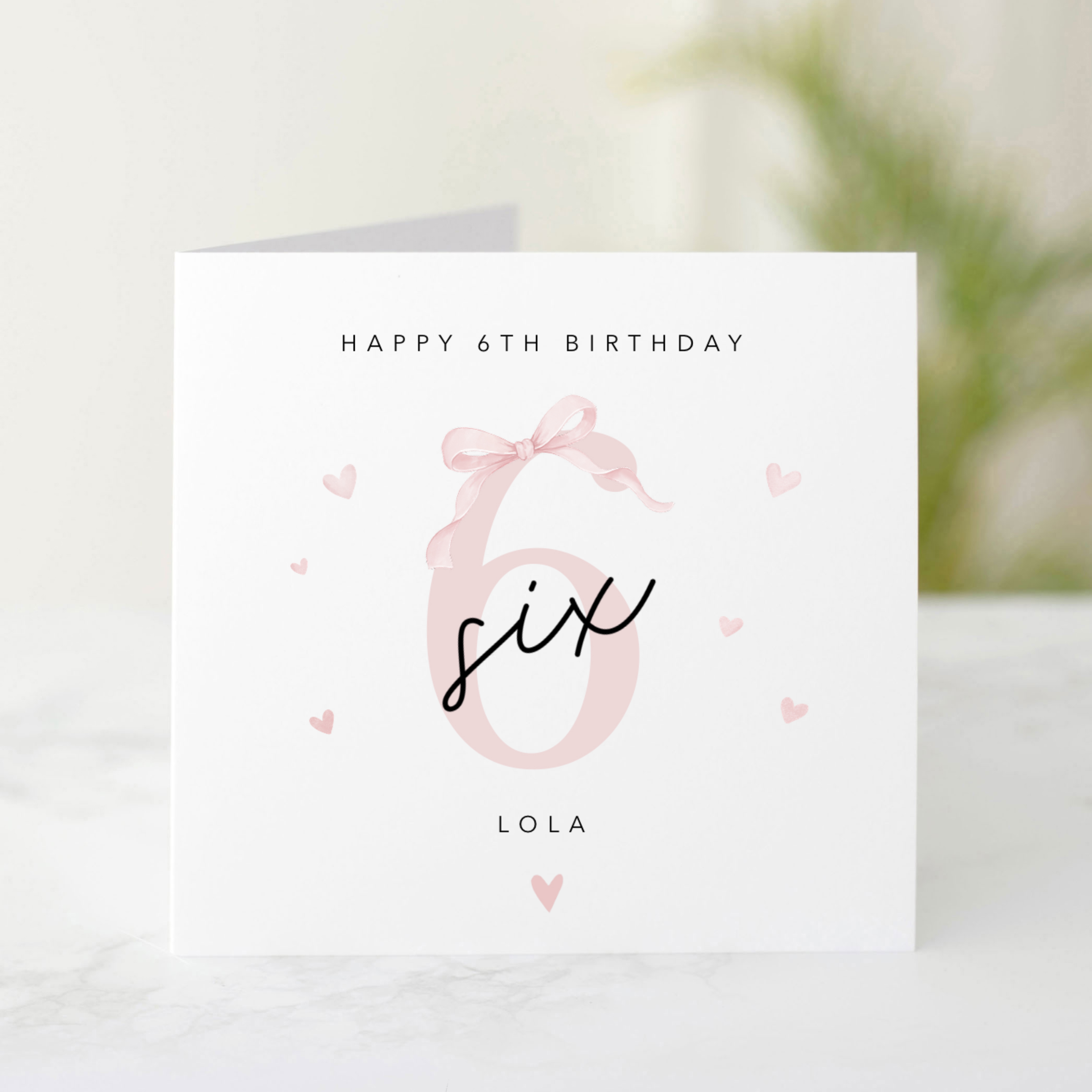 Personalised 6th Birthday Card