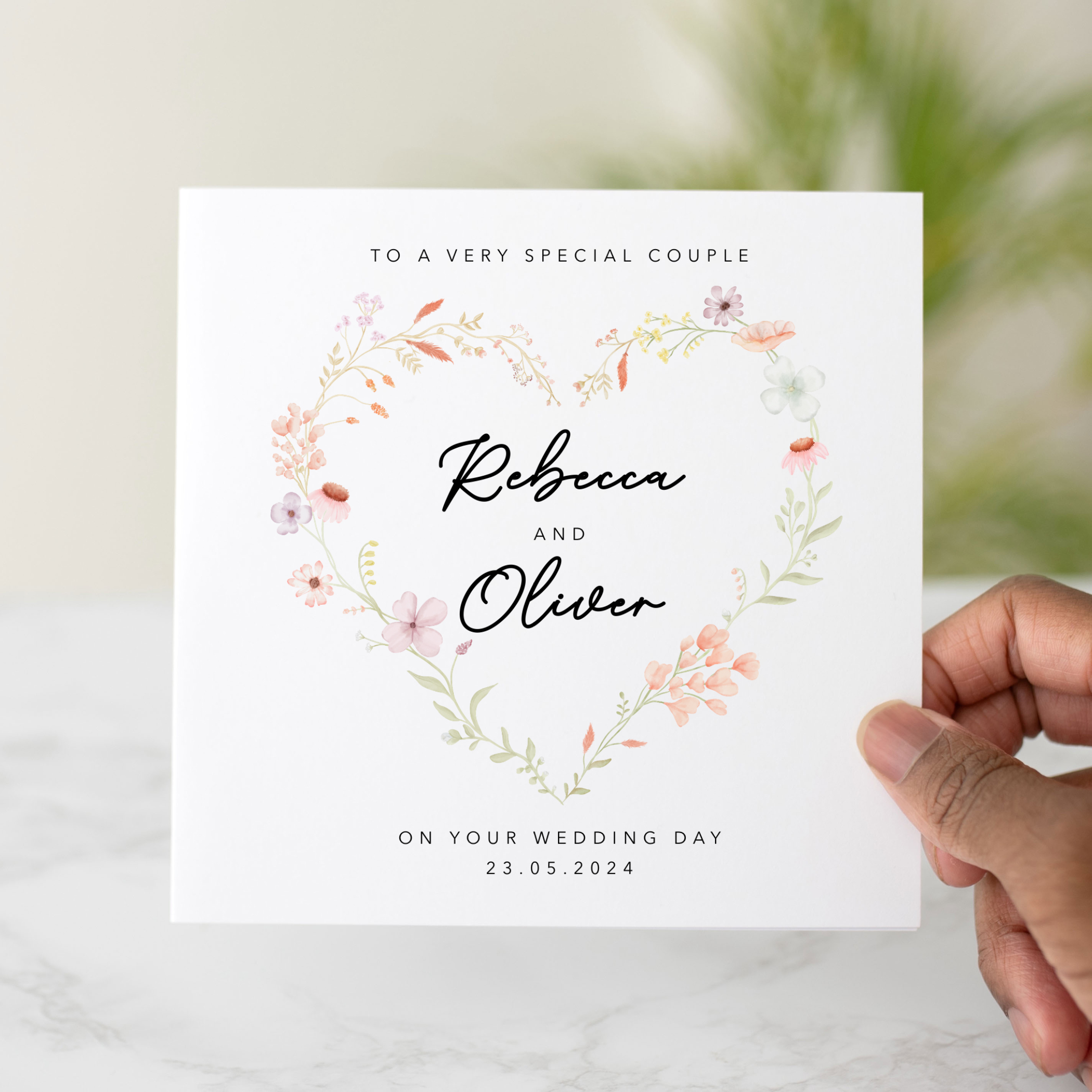 Personalised Couple Wedding Day Card