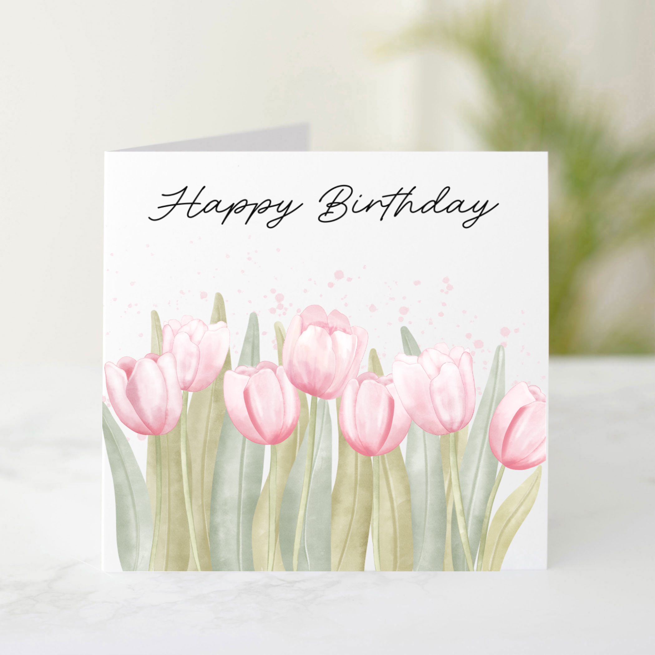 Happy Birthday Card - Tulips