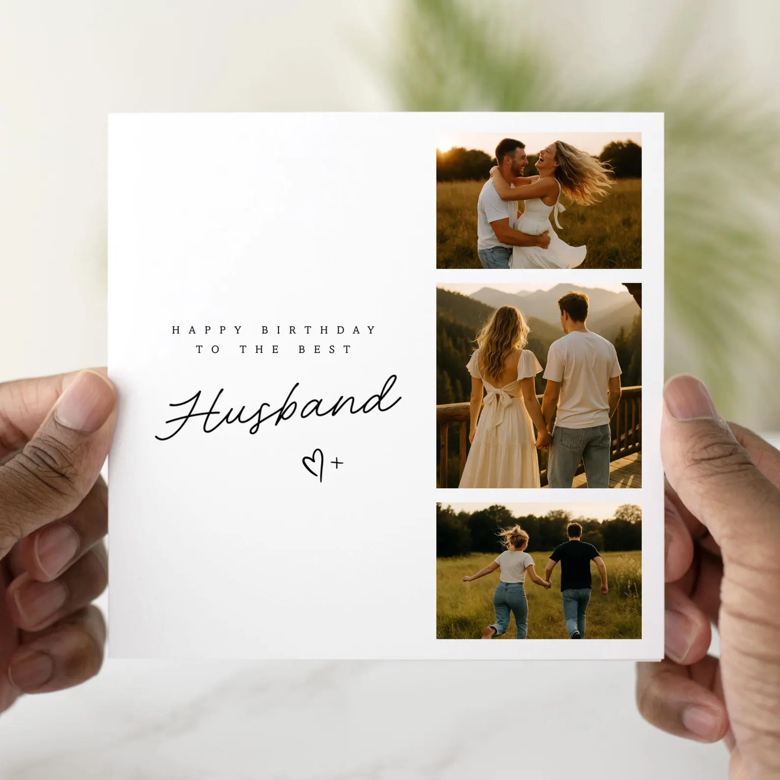 Personalised Husband Birthday Card - Add Your Own Photo