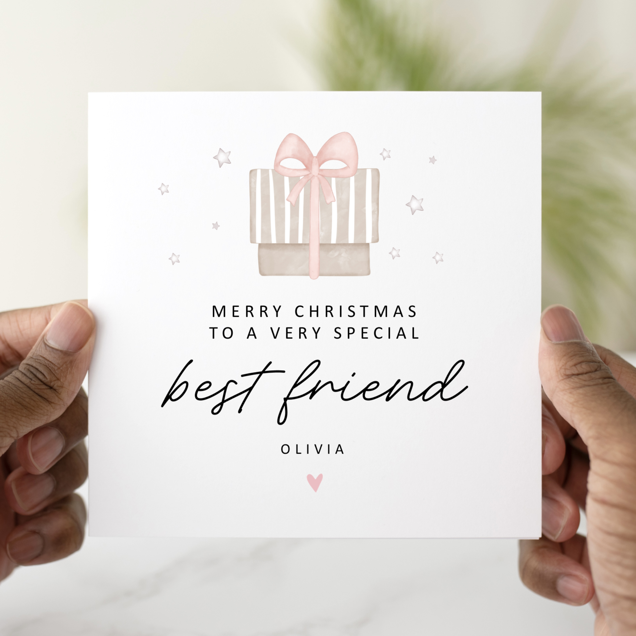 Personalised Best Friend Christmas Card - Present