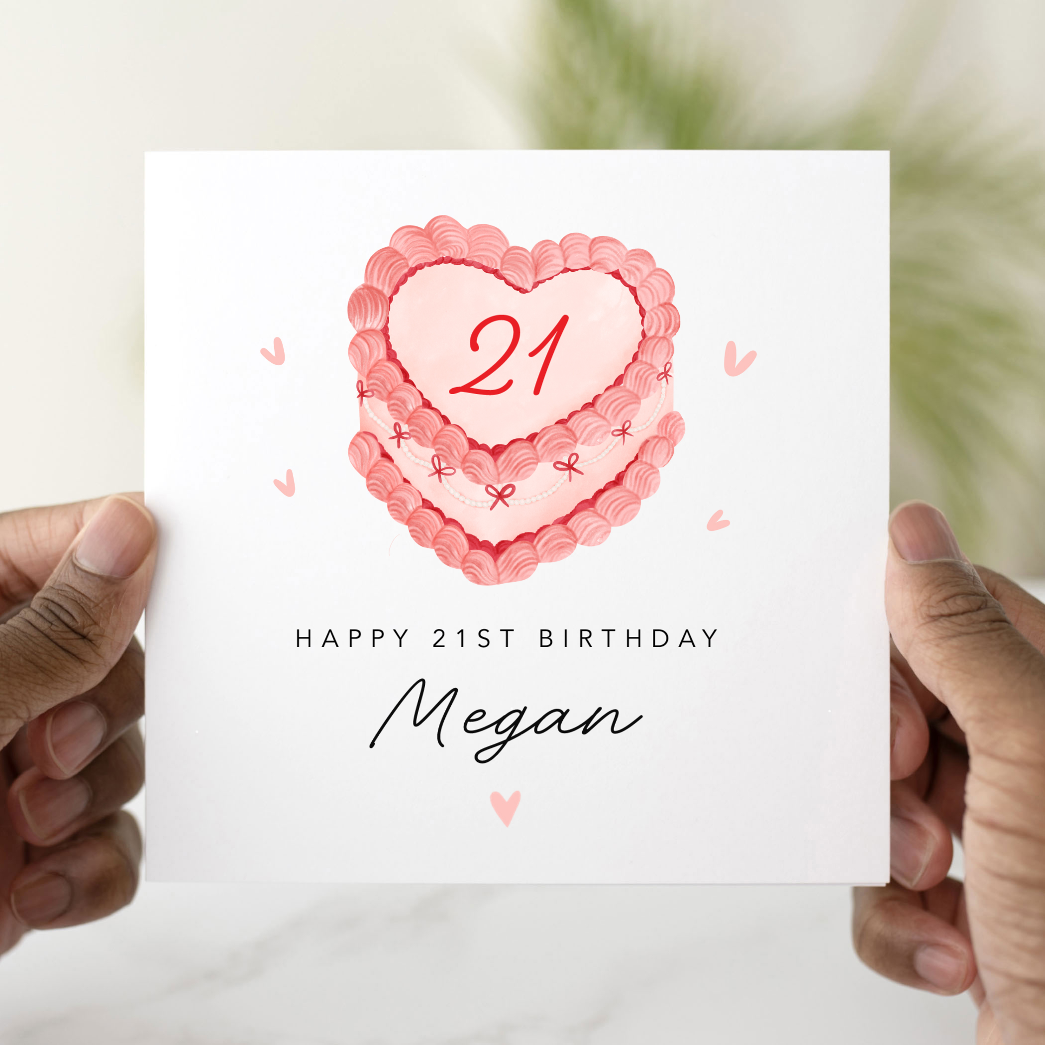 Personalised 21st Birthday Card - Cake