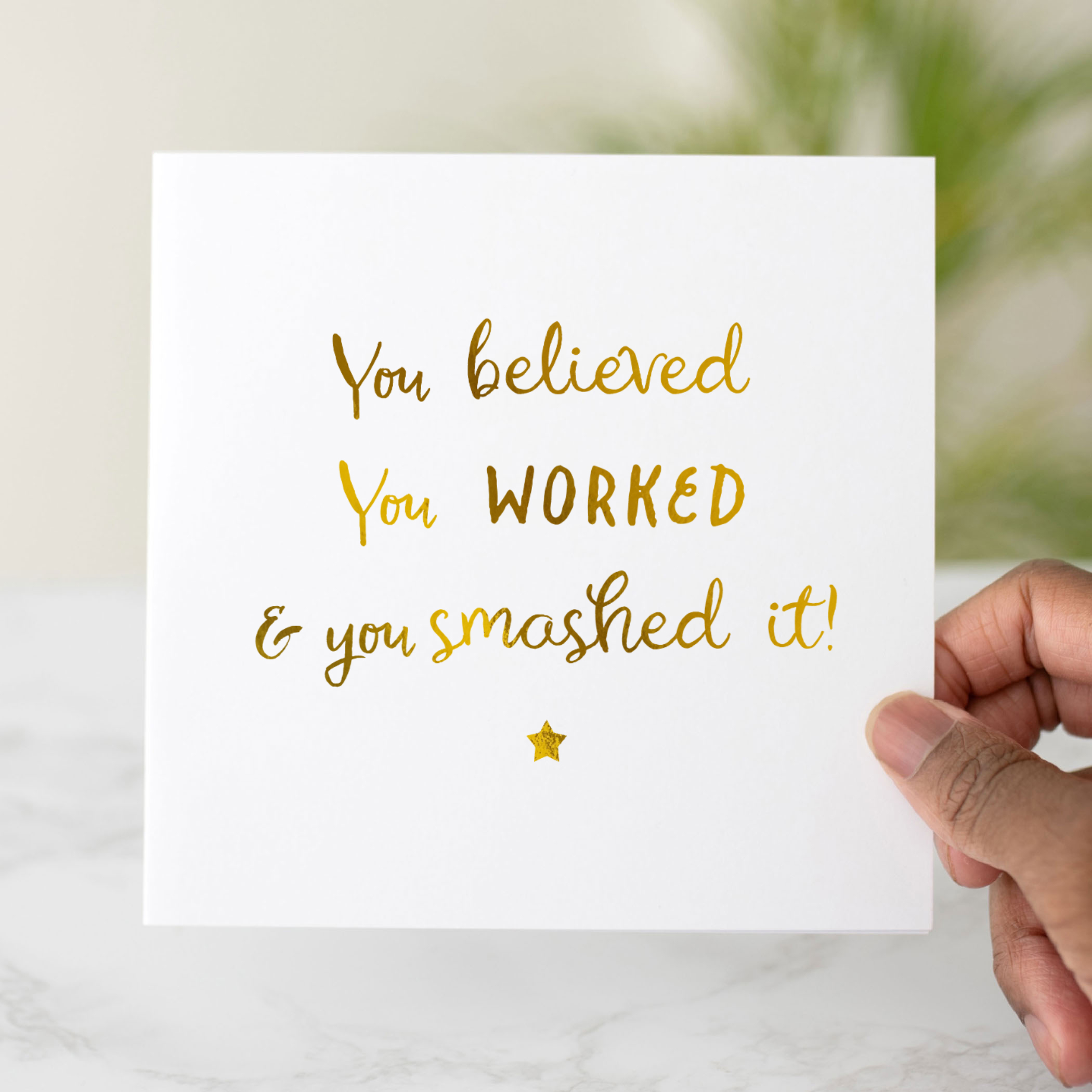 Congratulations Card - You Believed - Gold Foil