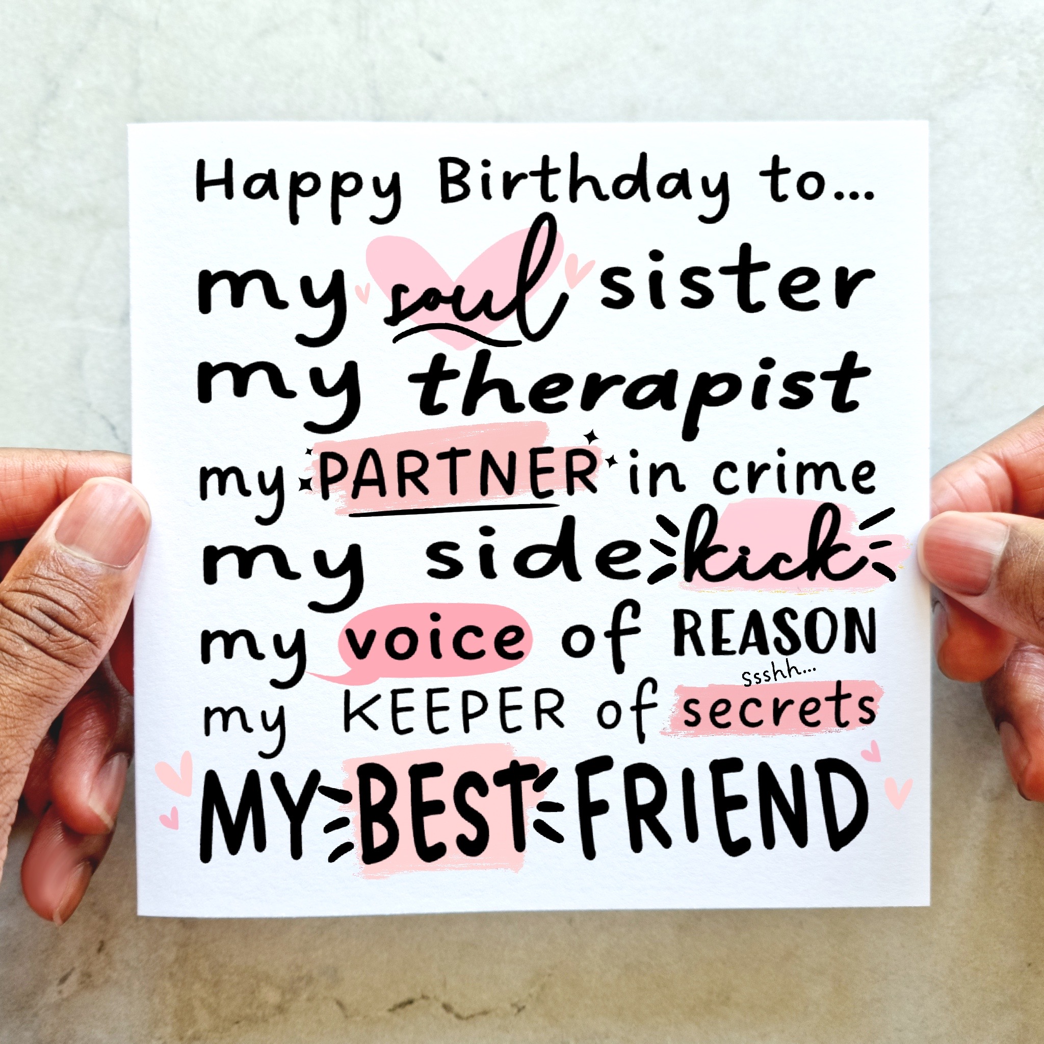 Best Friend Birthday Card - My Best Friend