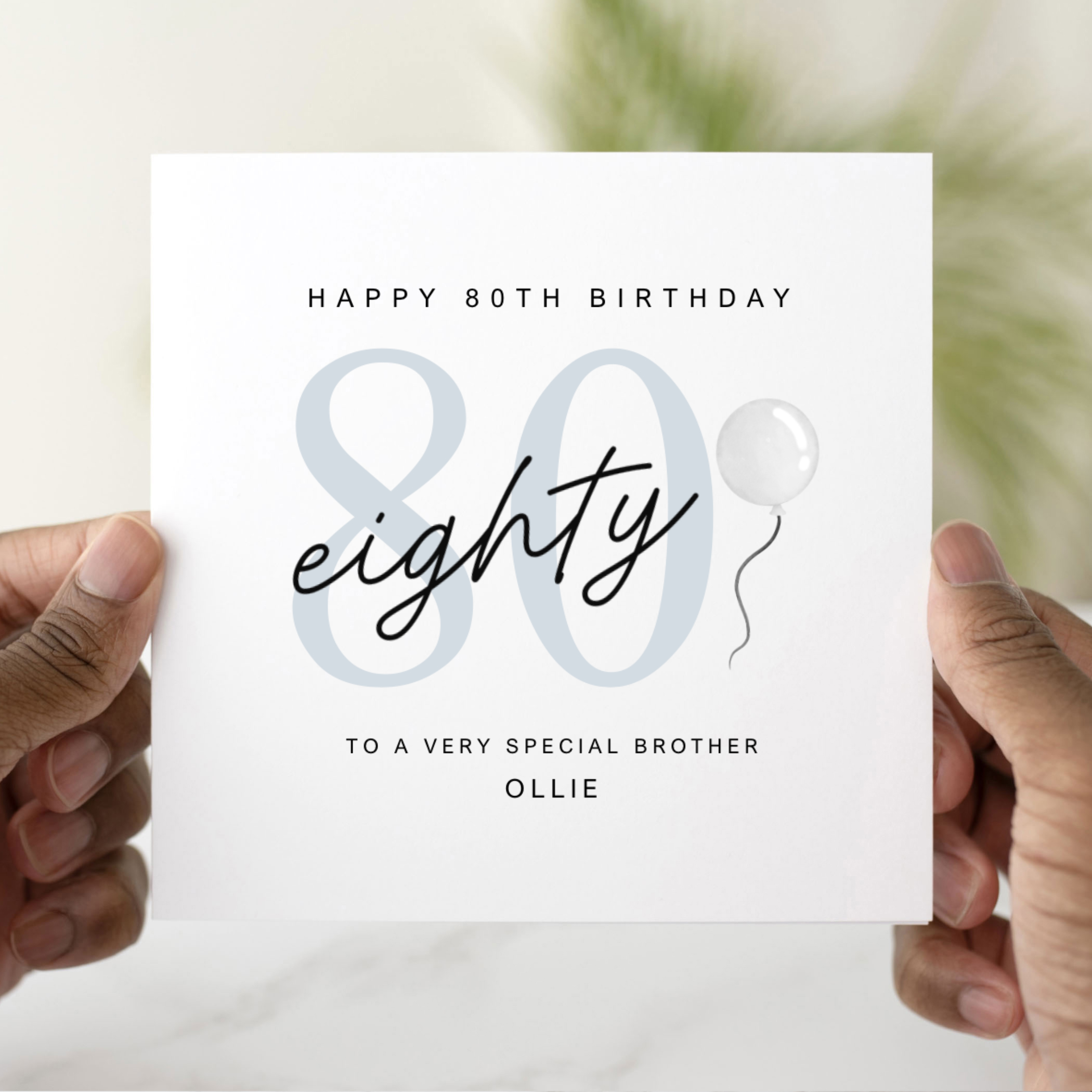 Personalised 80th Birthday Card