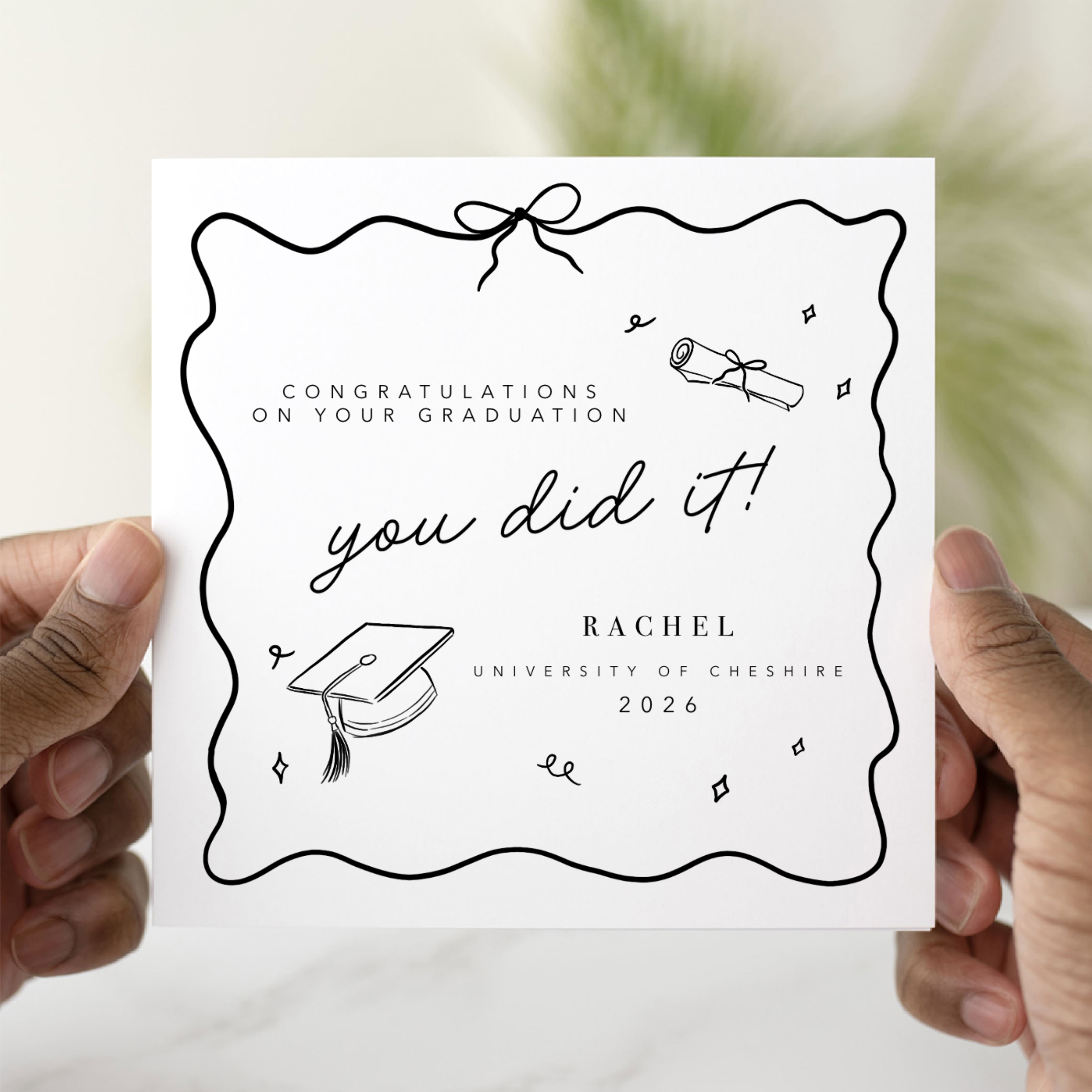 Personalised Graduation Card - You Did It