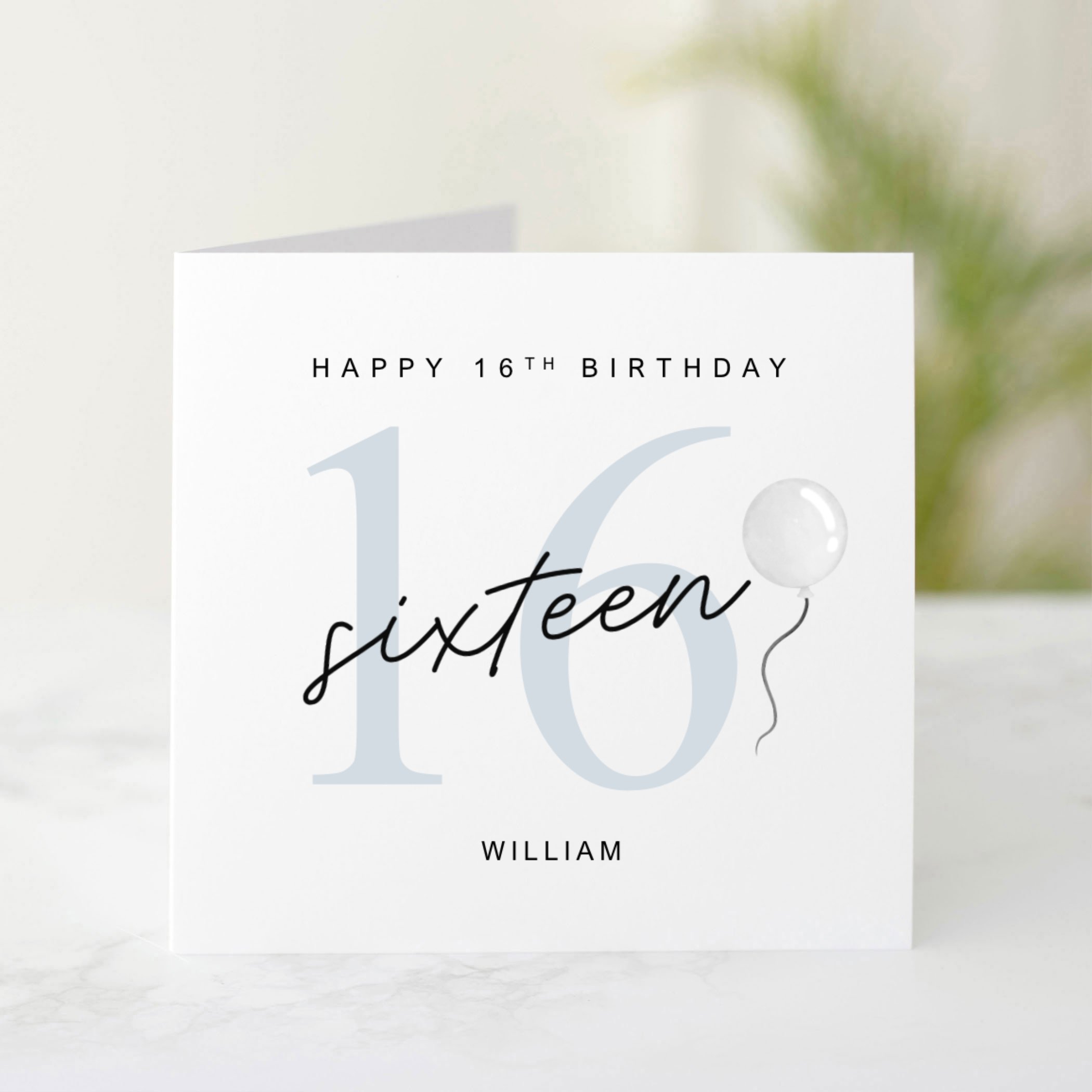 Personalised 16th Birthday Card