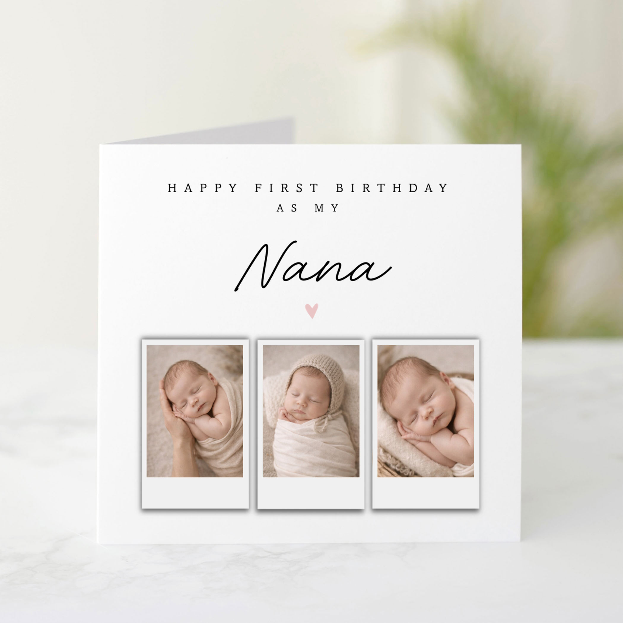 Personalised 1st Birthday As My Nana Card - Add Your Own Photos
