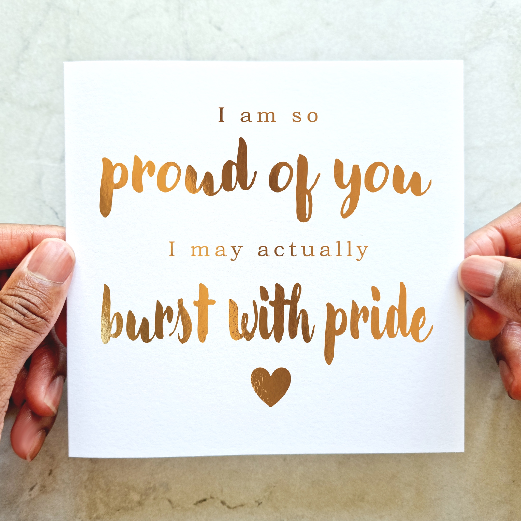 Congratulations Card - Burst - Rose Gold Foil