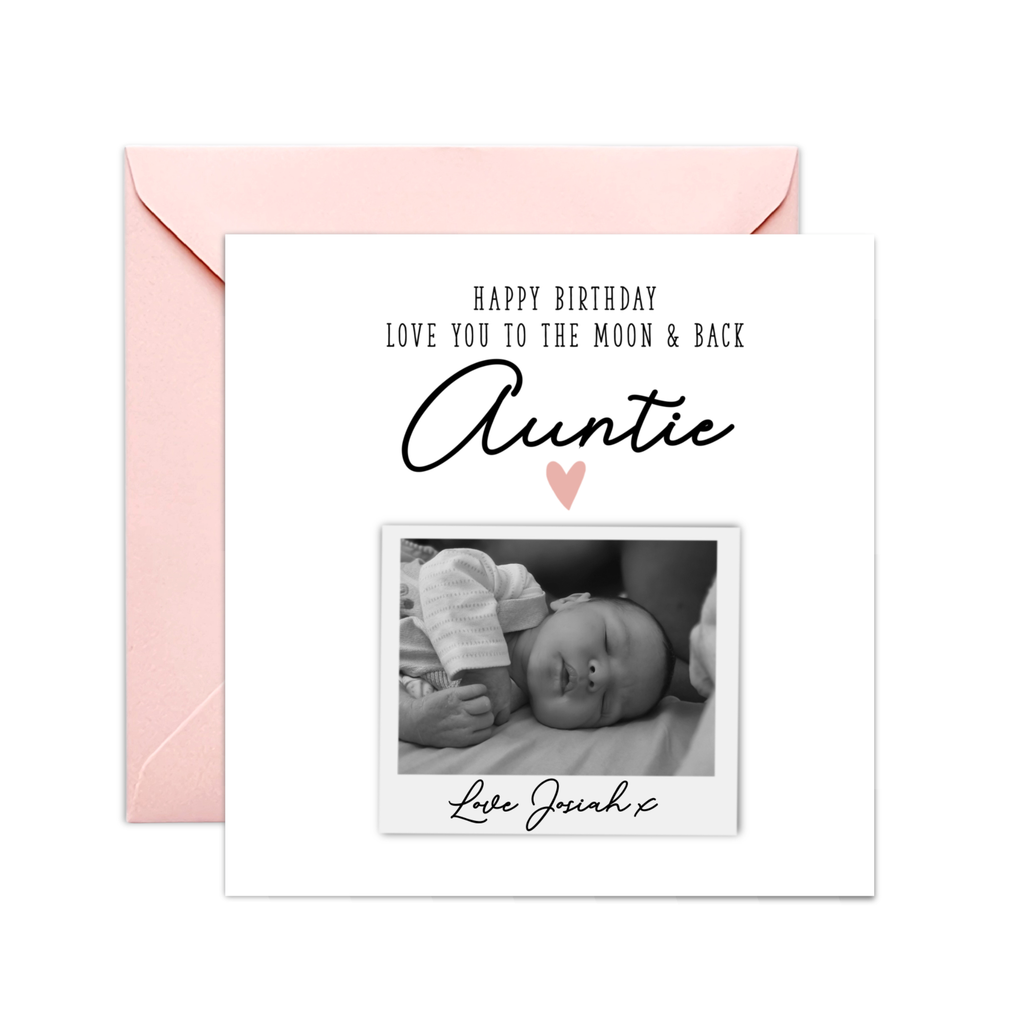 Personalised Auntie Birthday Card - Photo Card