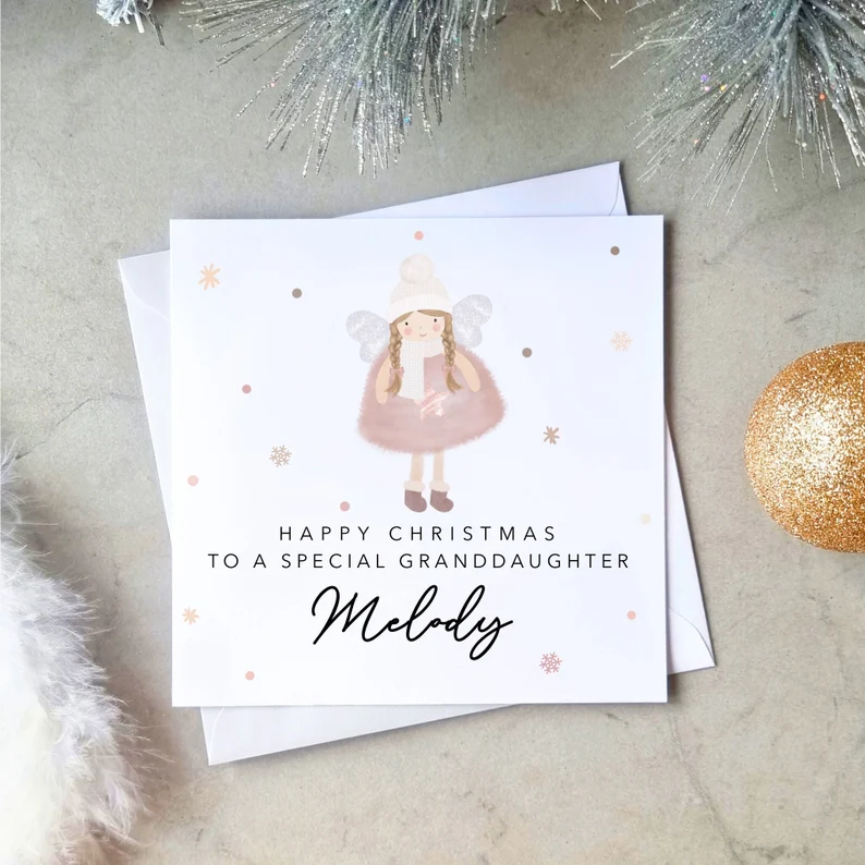 Personalised Granddaughter Christmas Card