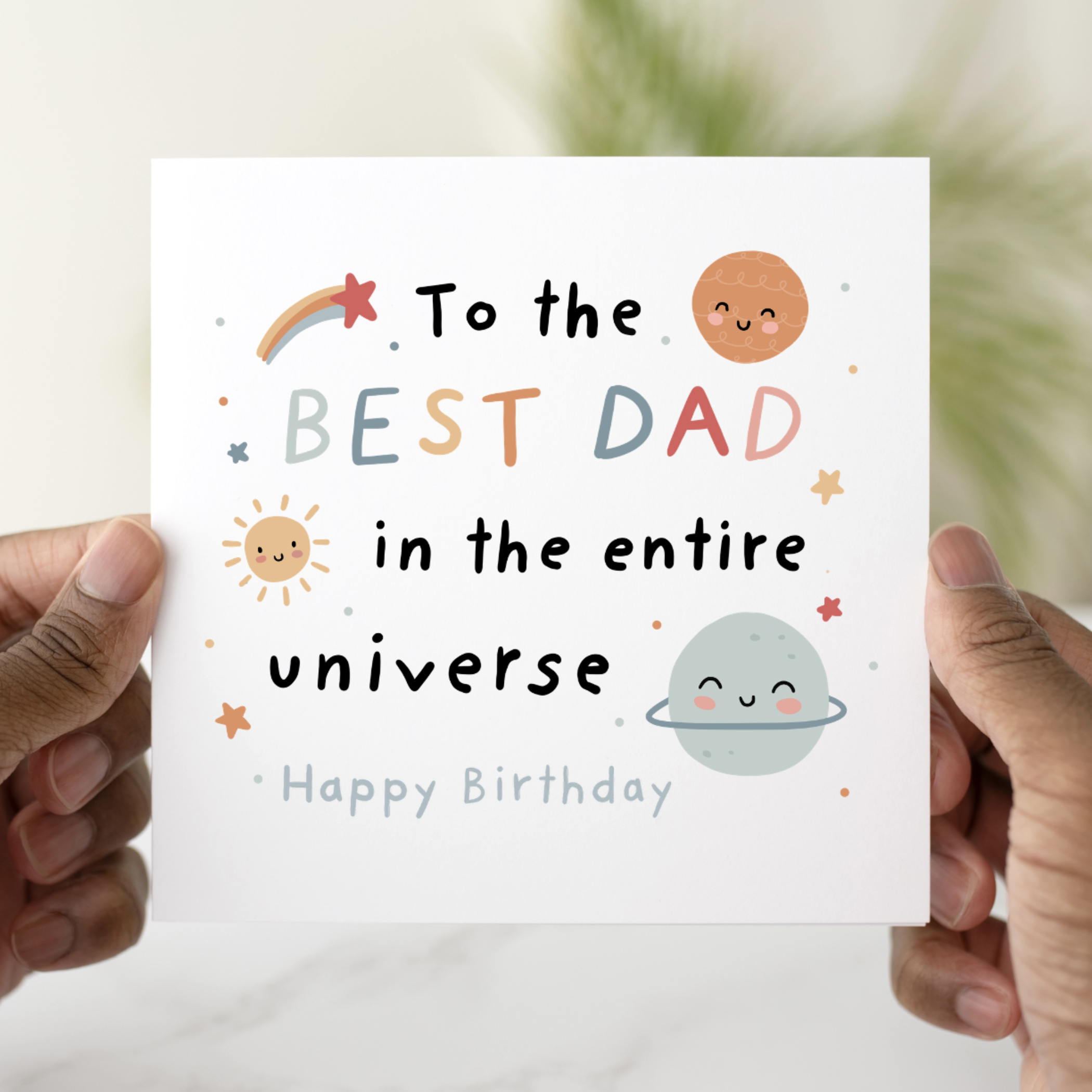 Best Dad Birthday Card - Entire Universe