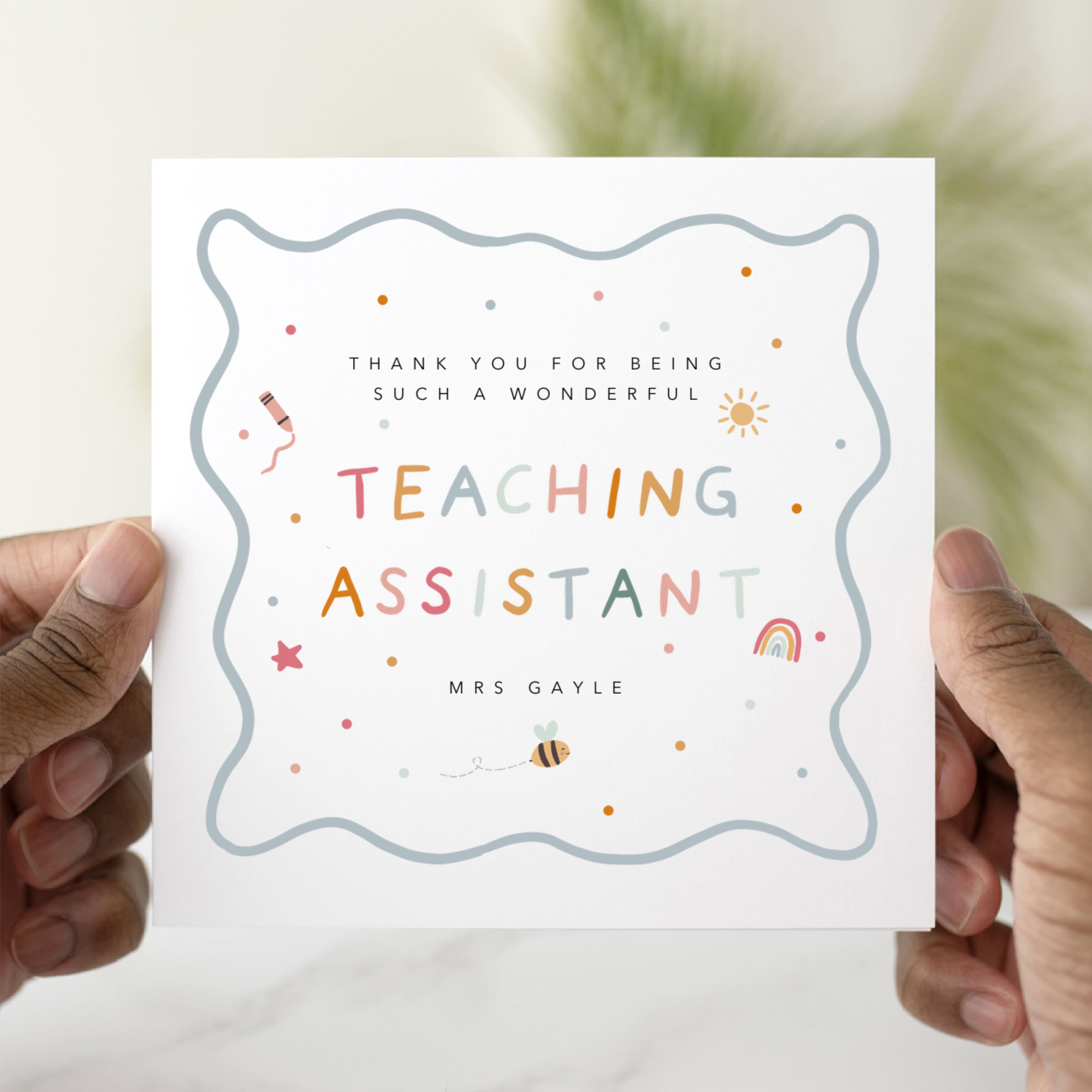 Personalised Teaching Assistant Thank You Card