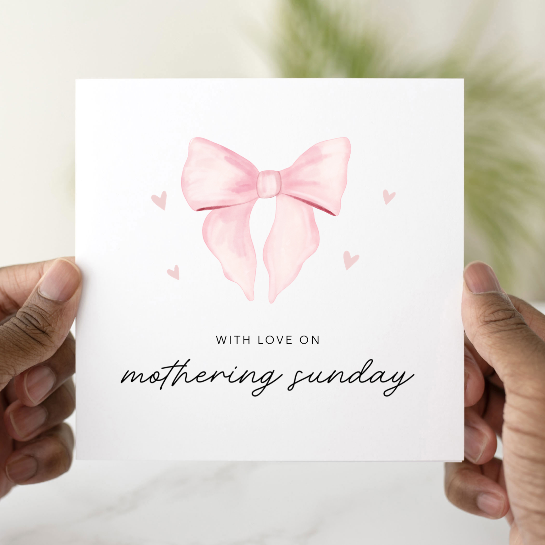 Bow Mothering Sunday Mother's Day Card