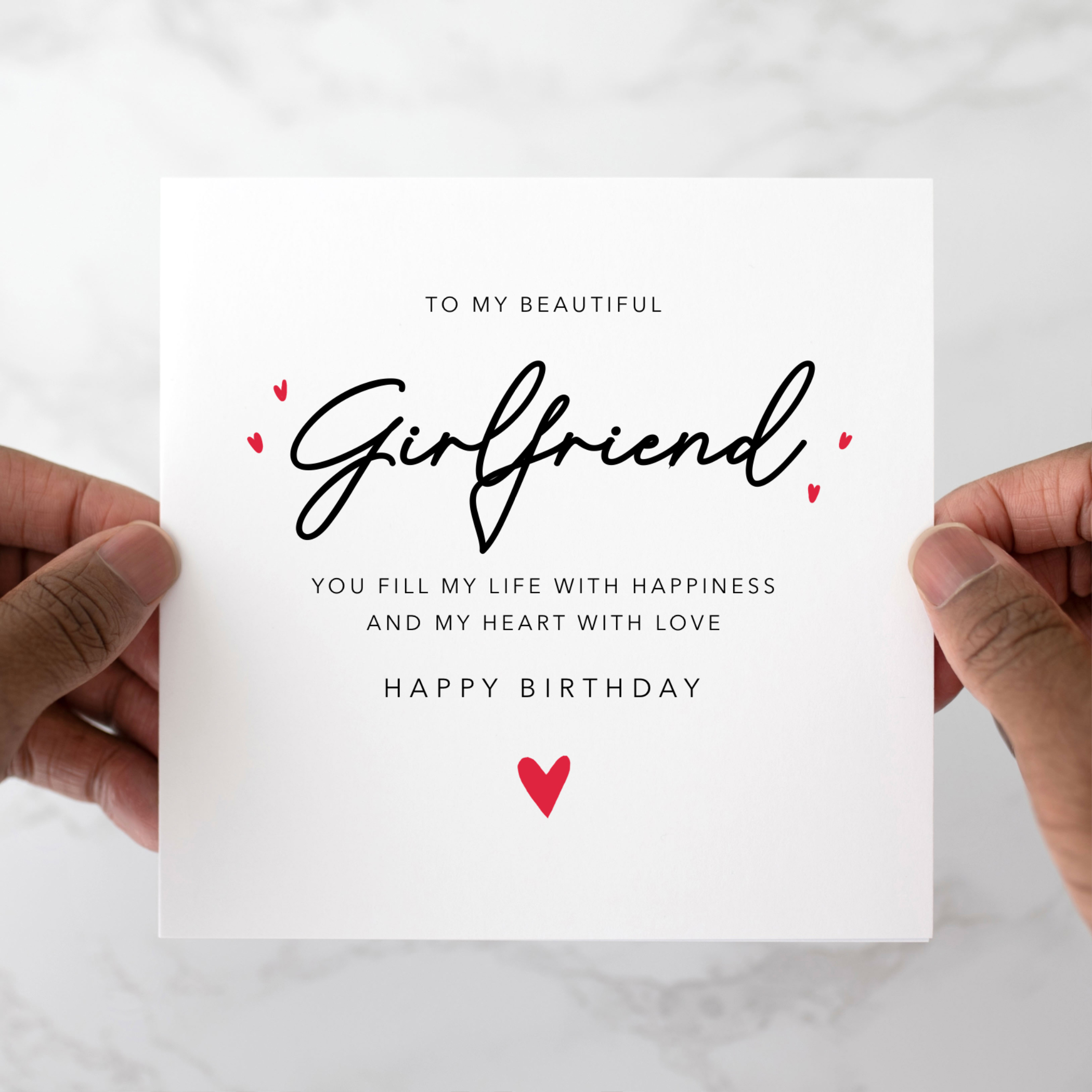 Girlfriend Birthday Card - Beautiful