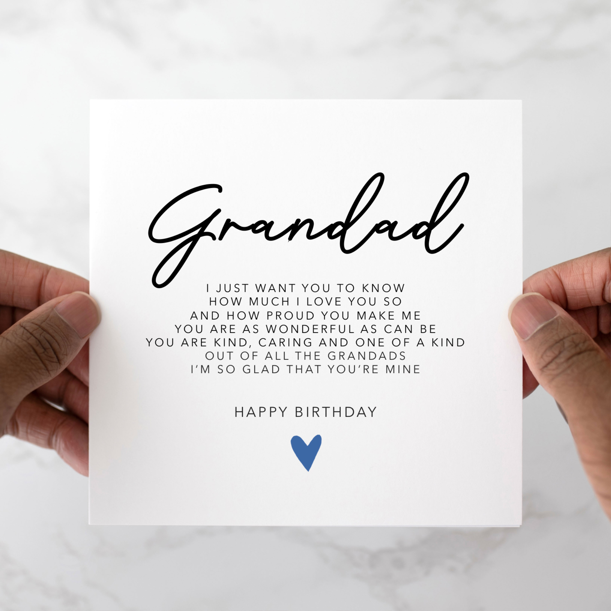 Poem Grandad Birthday Card