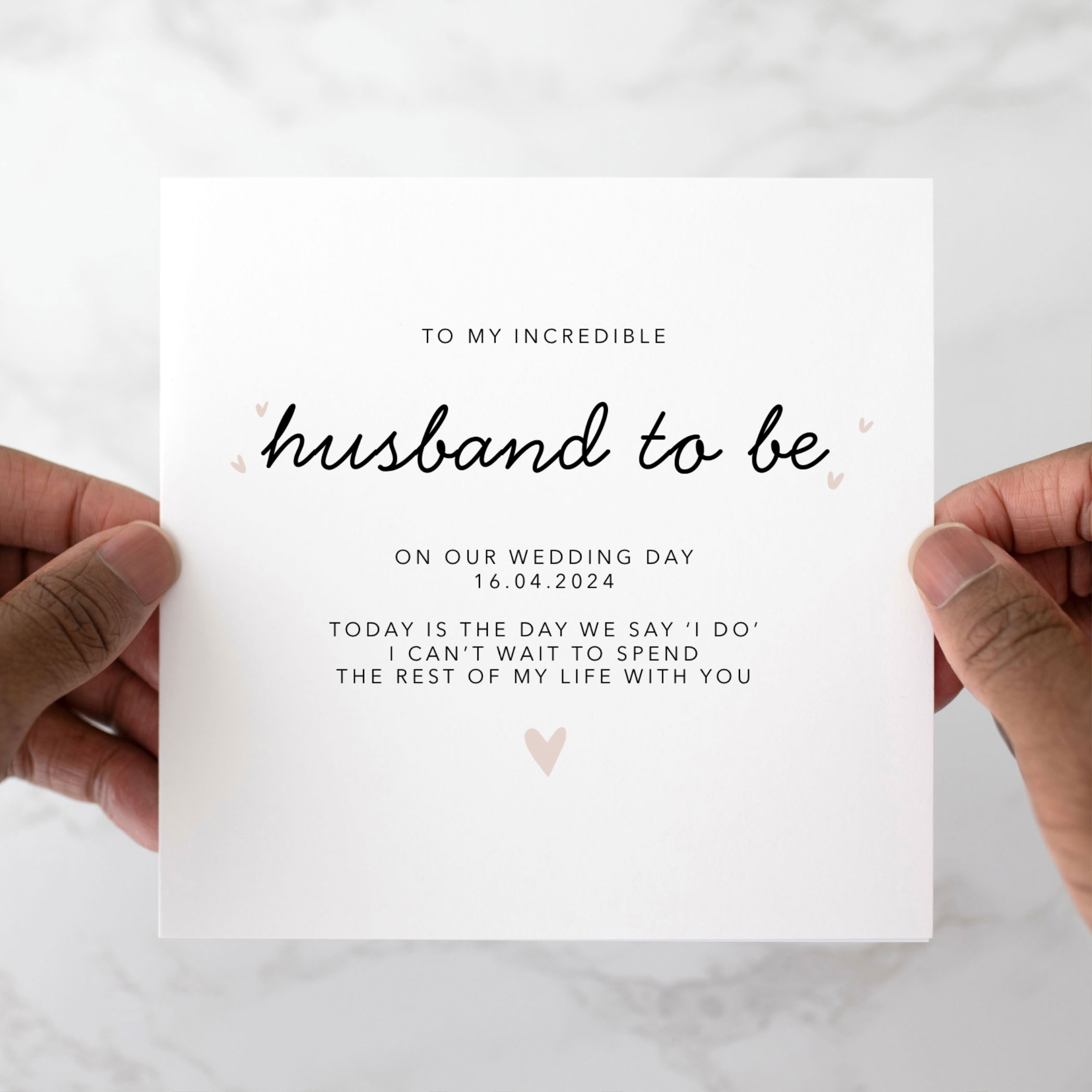 Personalised Husband To Be Wedding Day Card