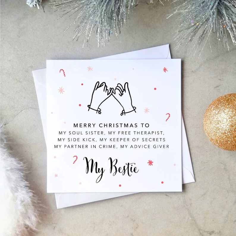 My Bestie Christmas Card - High Five