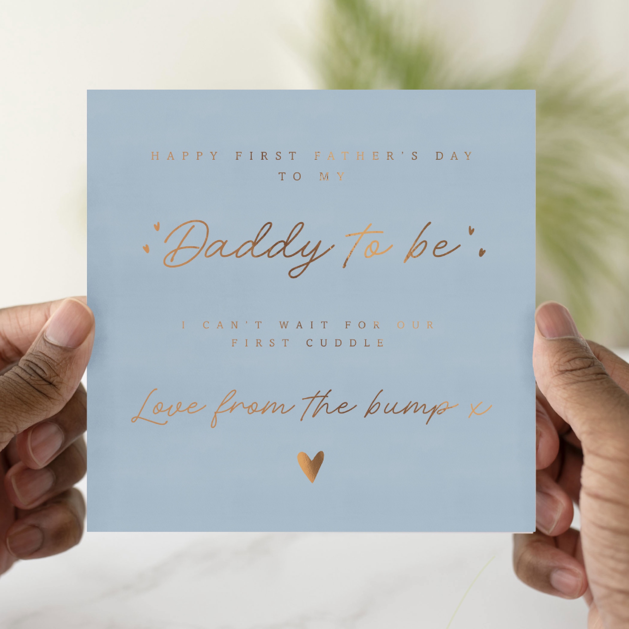 Daddy To Be Father's Day Card - Bronze Foil
