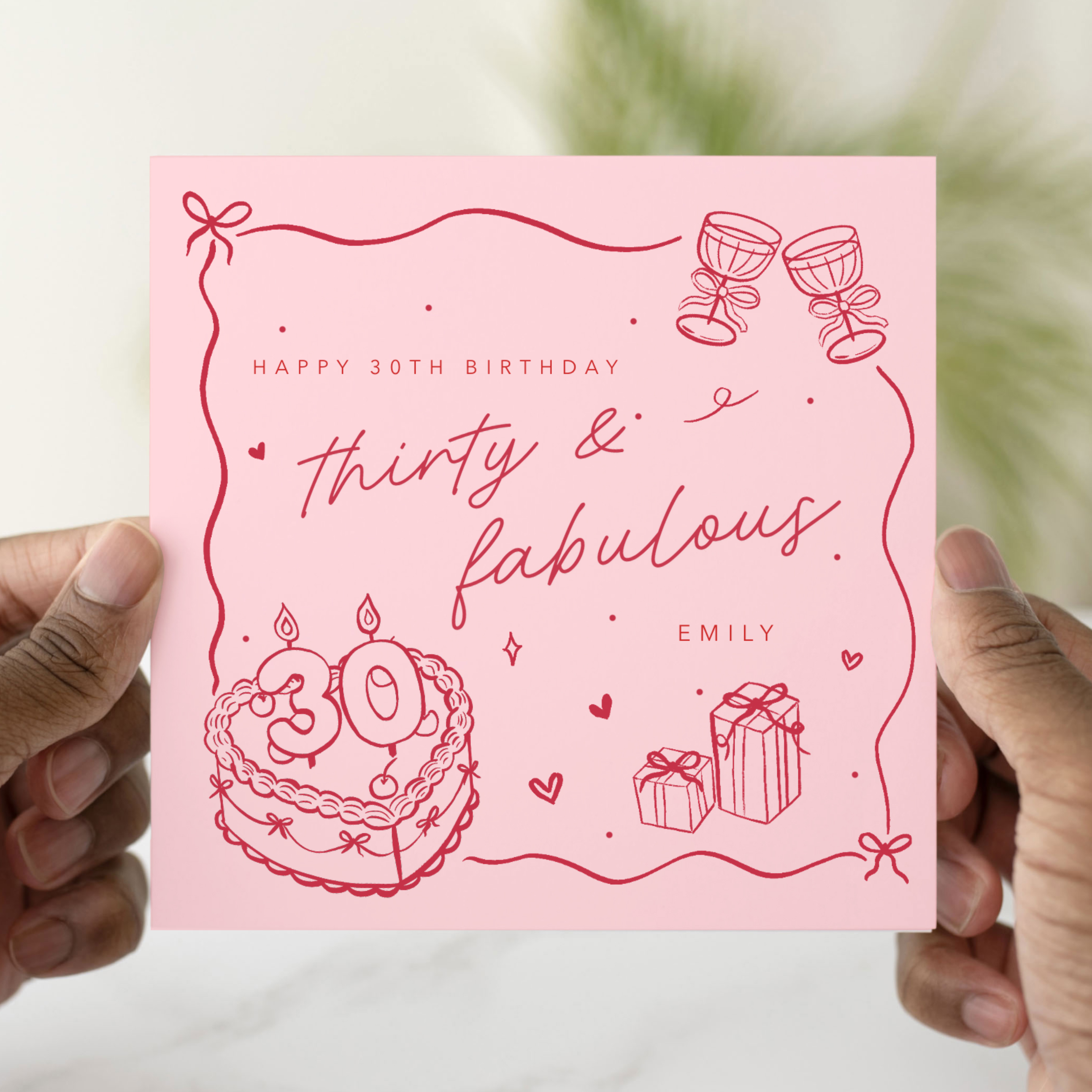 Personalised 30th Birthday Card - Thirty & Fabulous